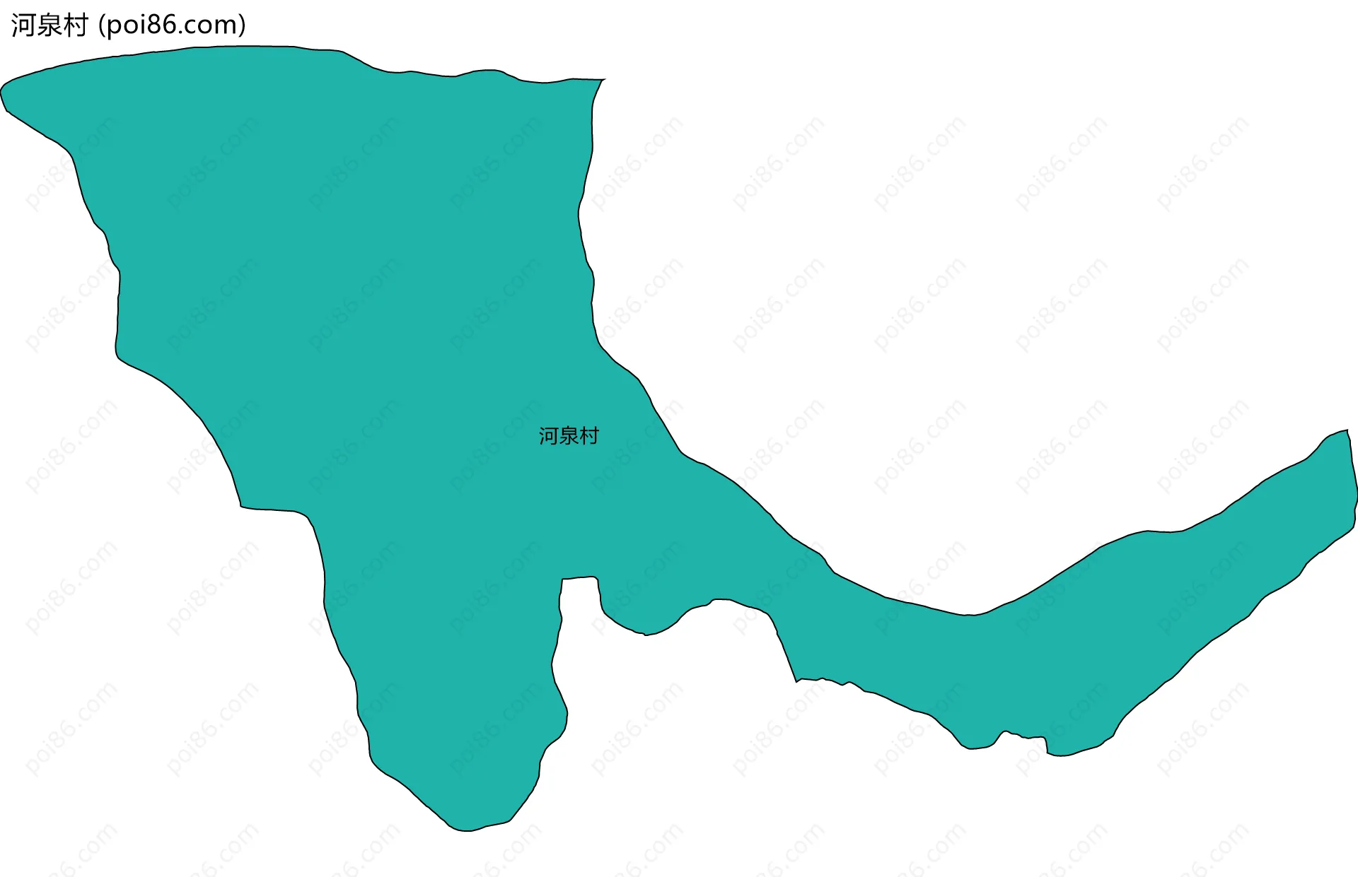 河泉村边界地图