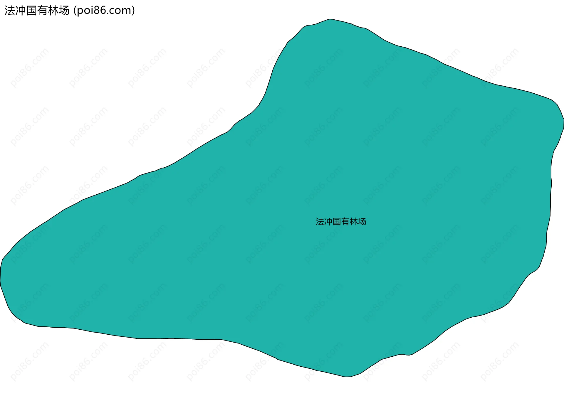 法冲国有林场边界地图