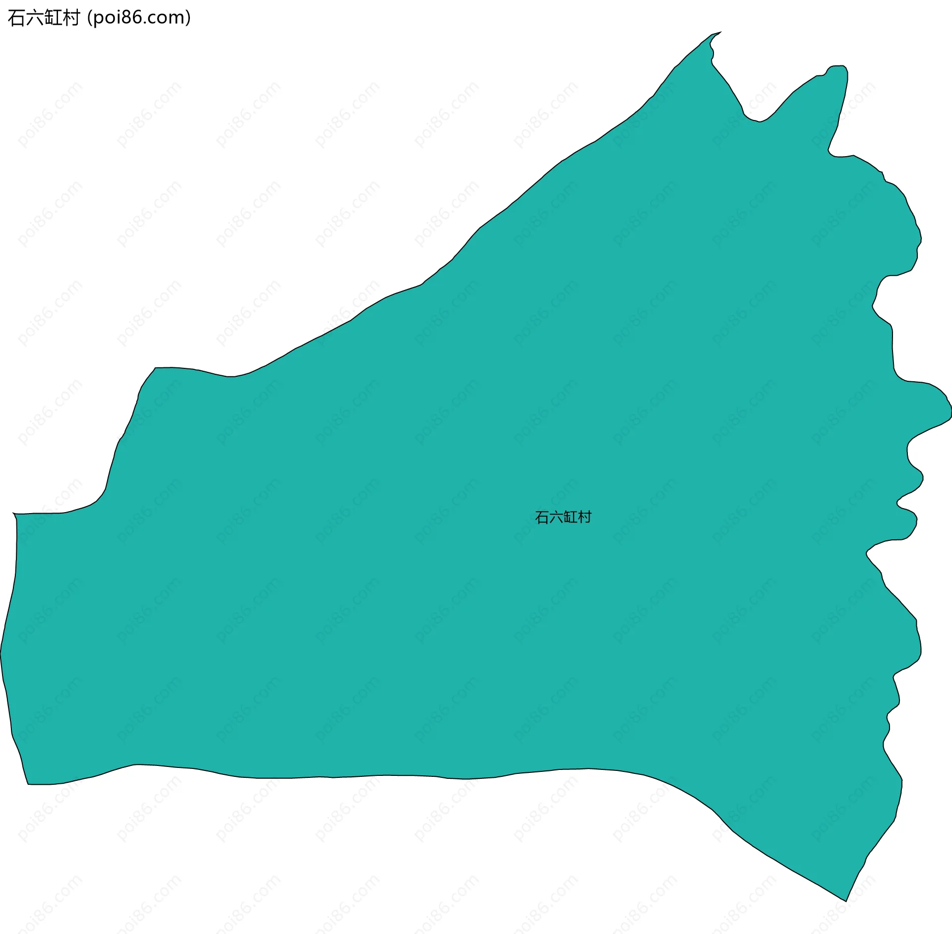 石六缸村边界地图