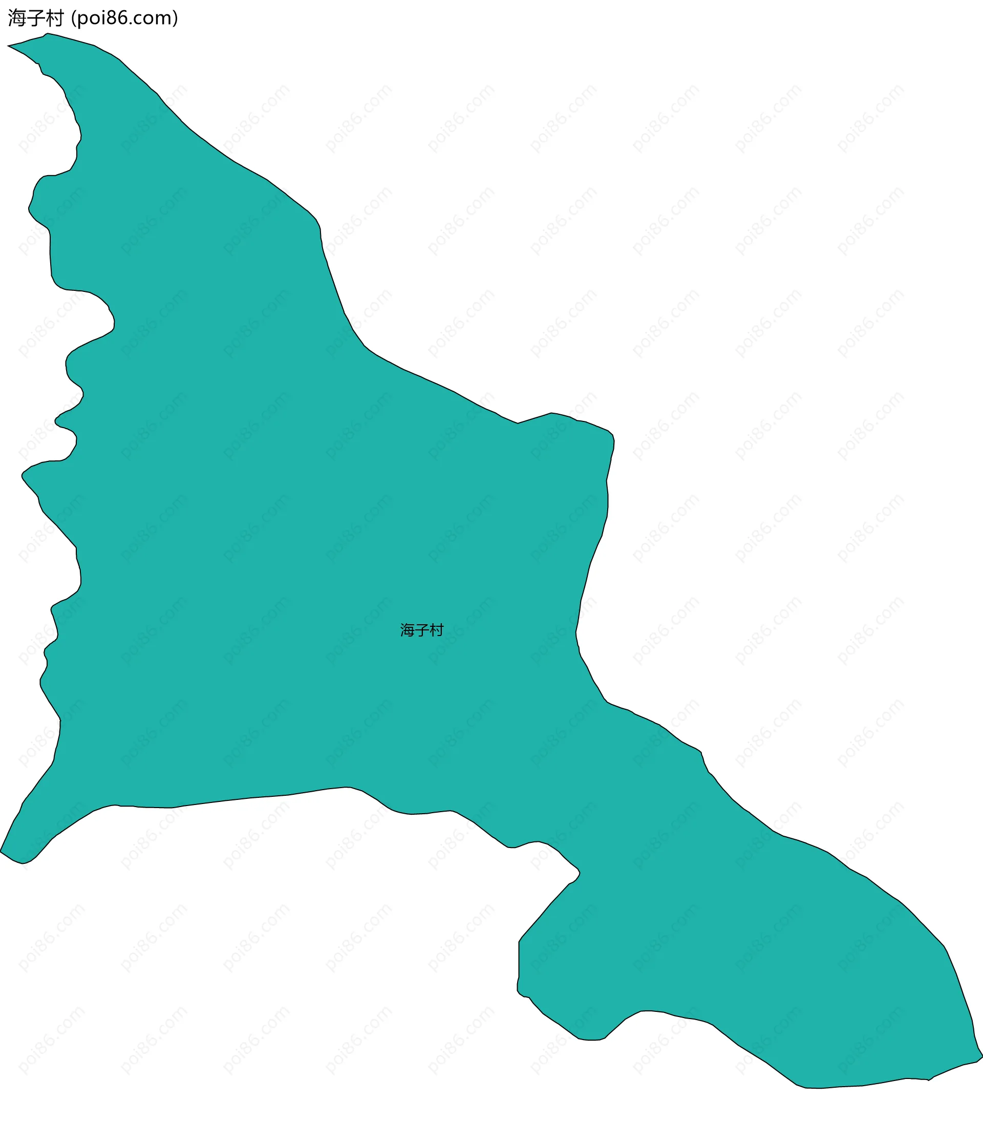 海子村边界地图