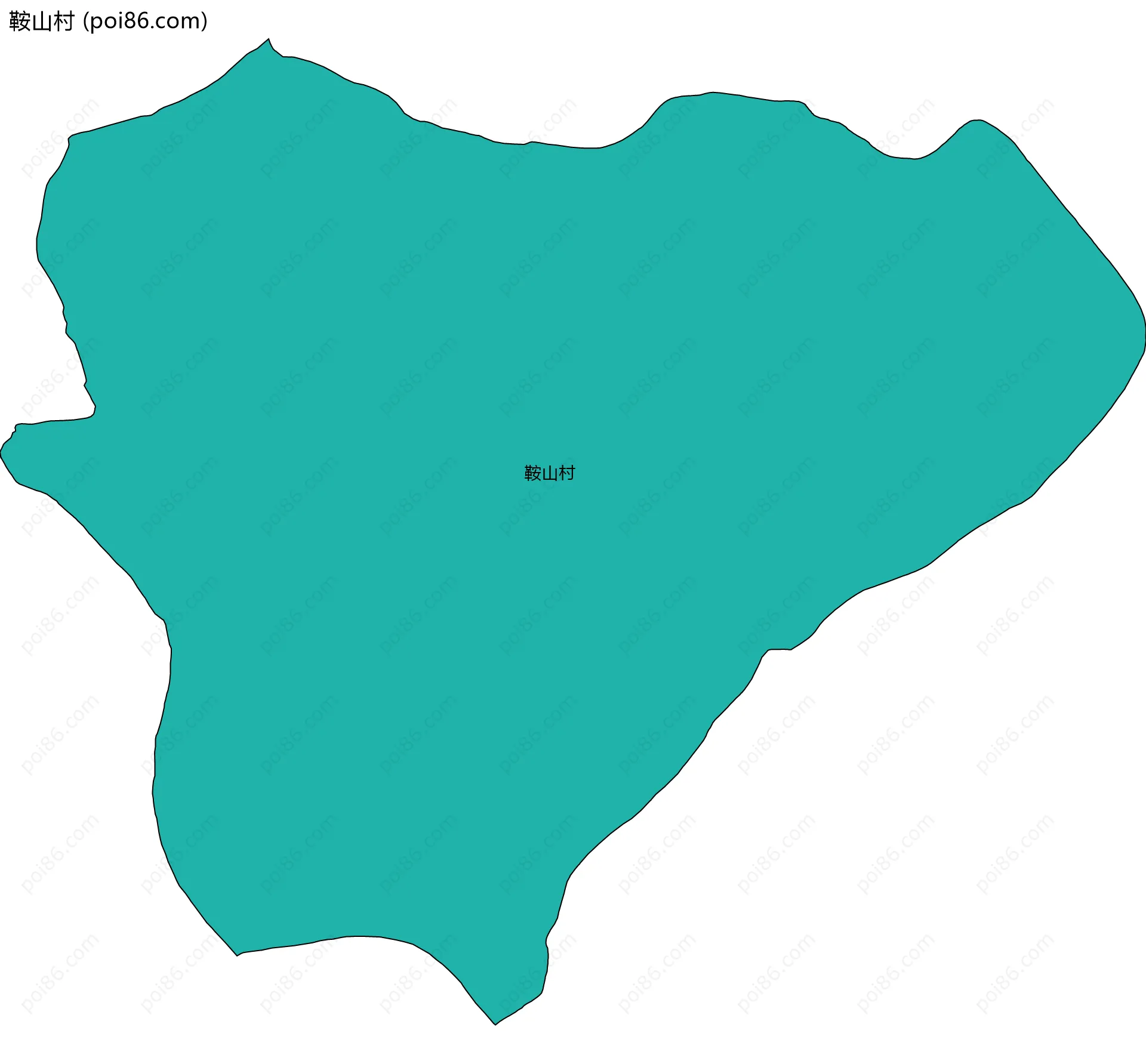 鞍山村边界地图