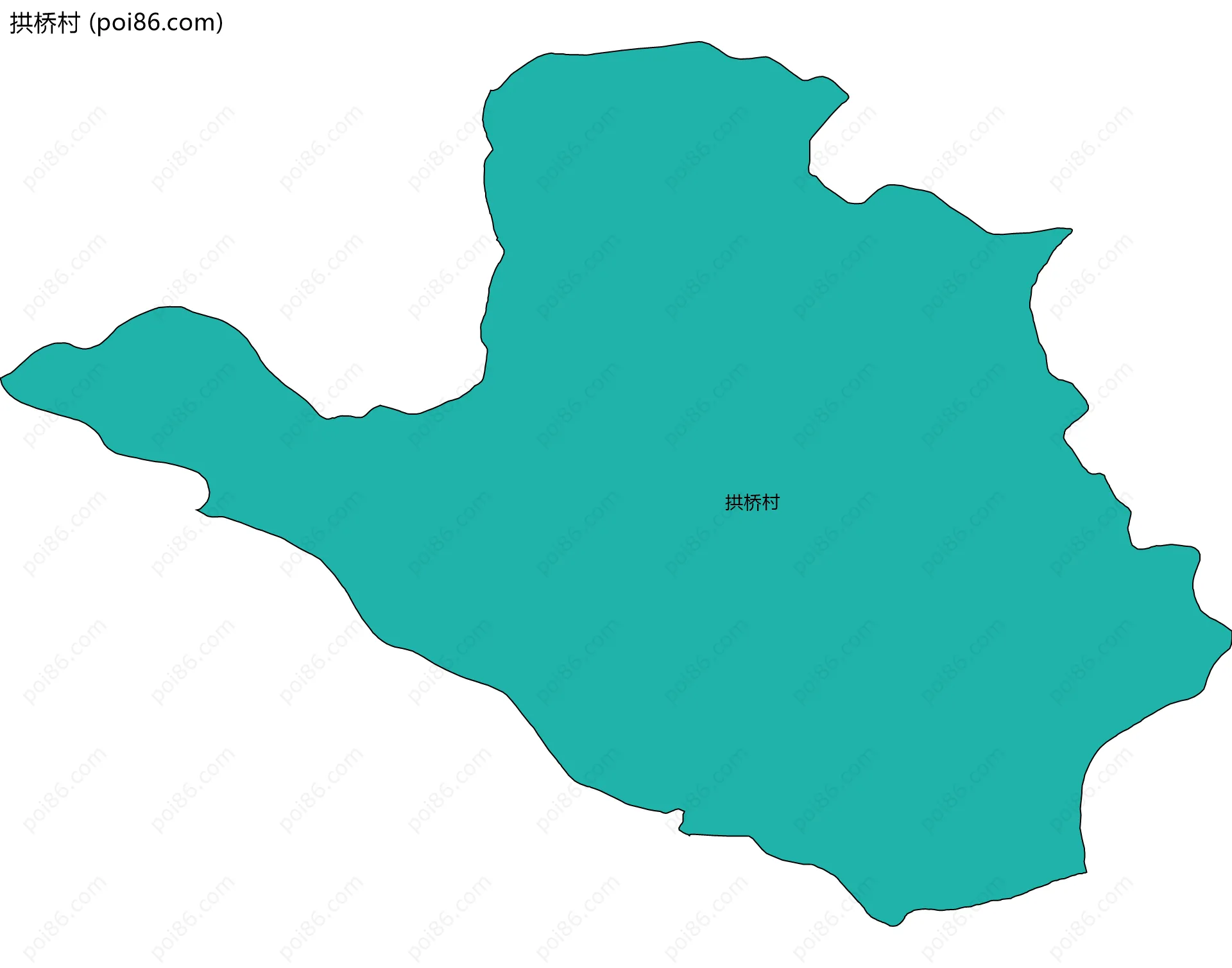 拱桥村边界地图