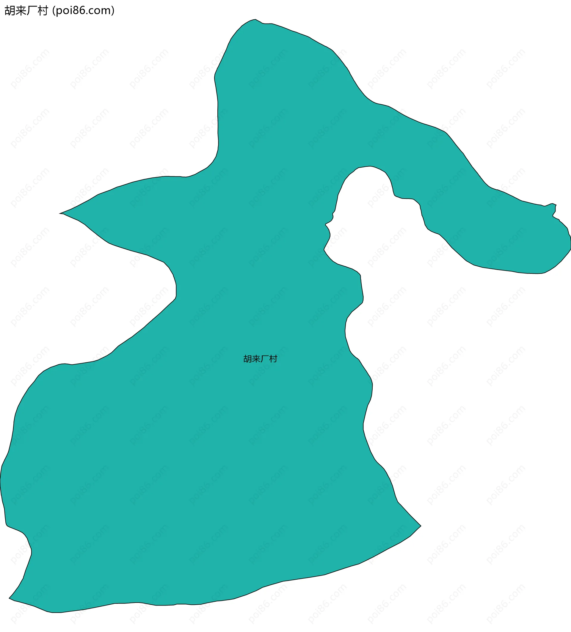 胡来厂村边界地图