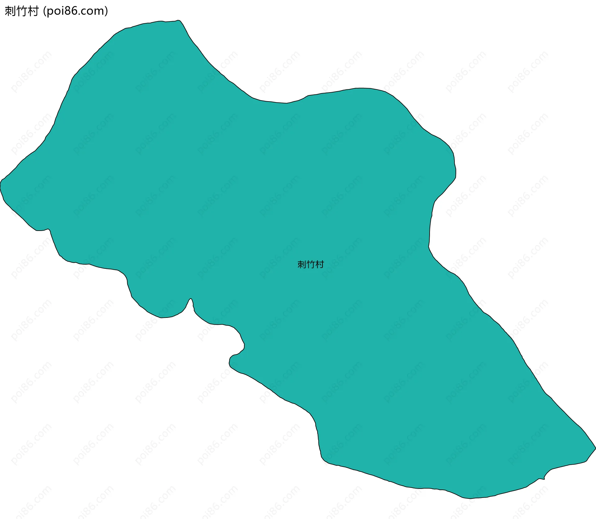 刺竹村边界地图