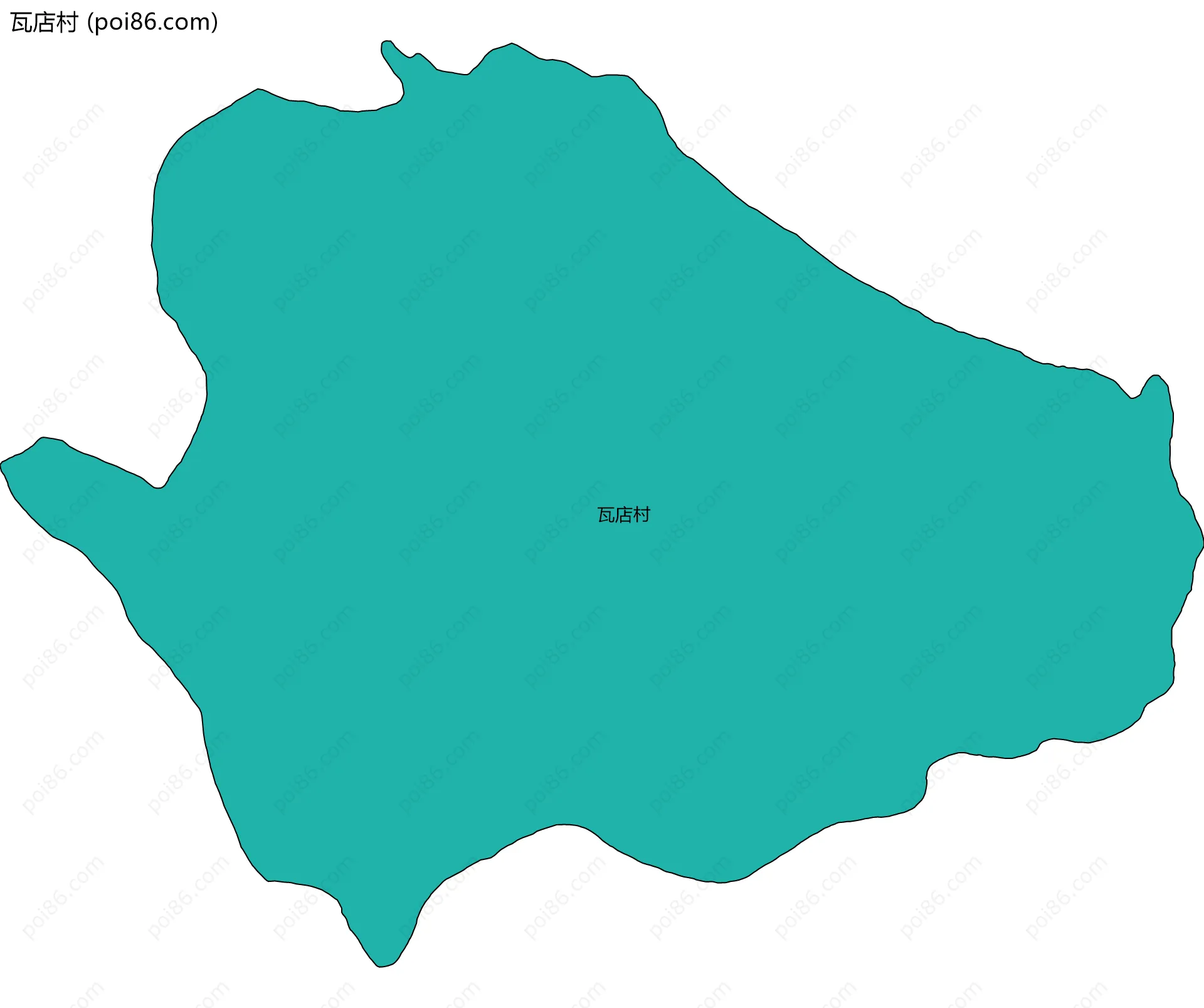 瓦店村边界地图