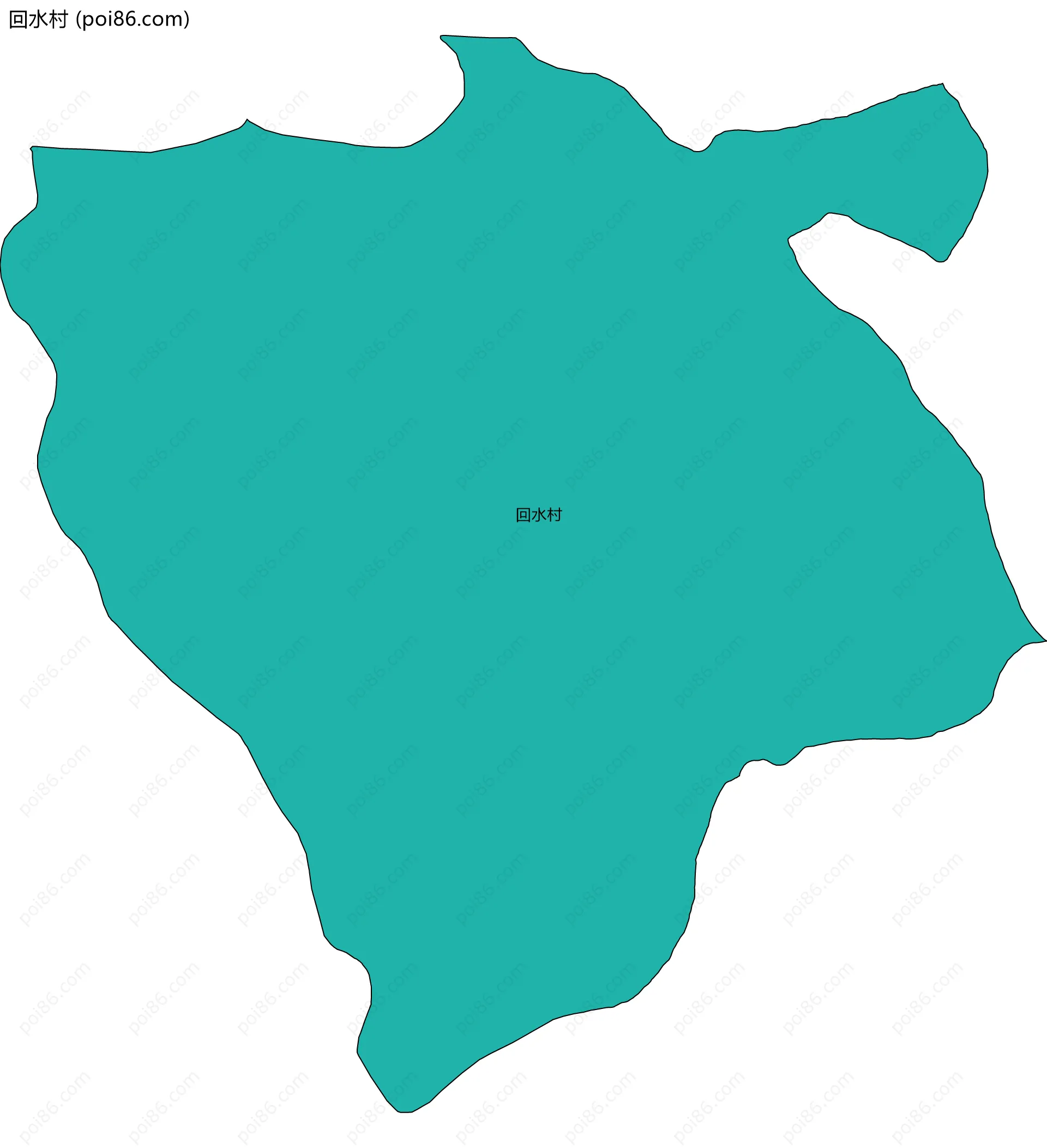 回水村边界地图