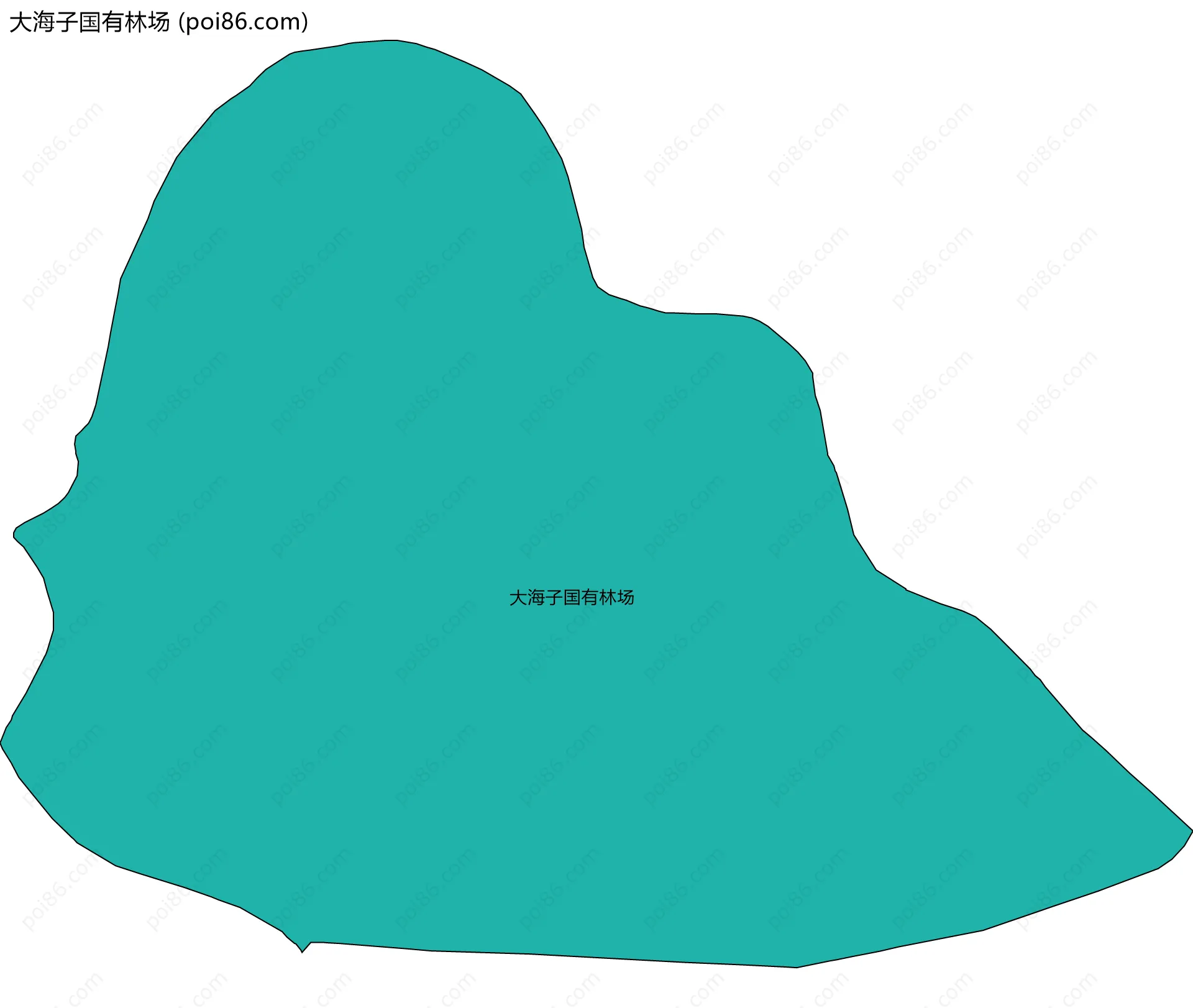 大海子国有林场边界地图