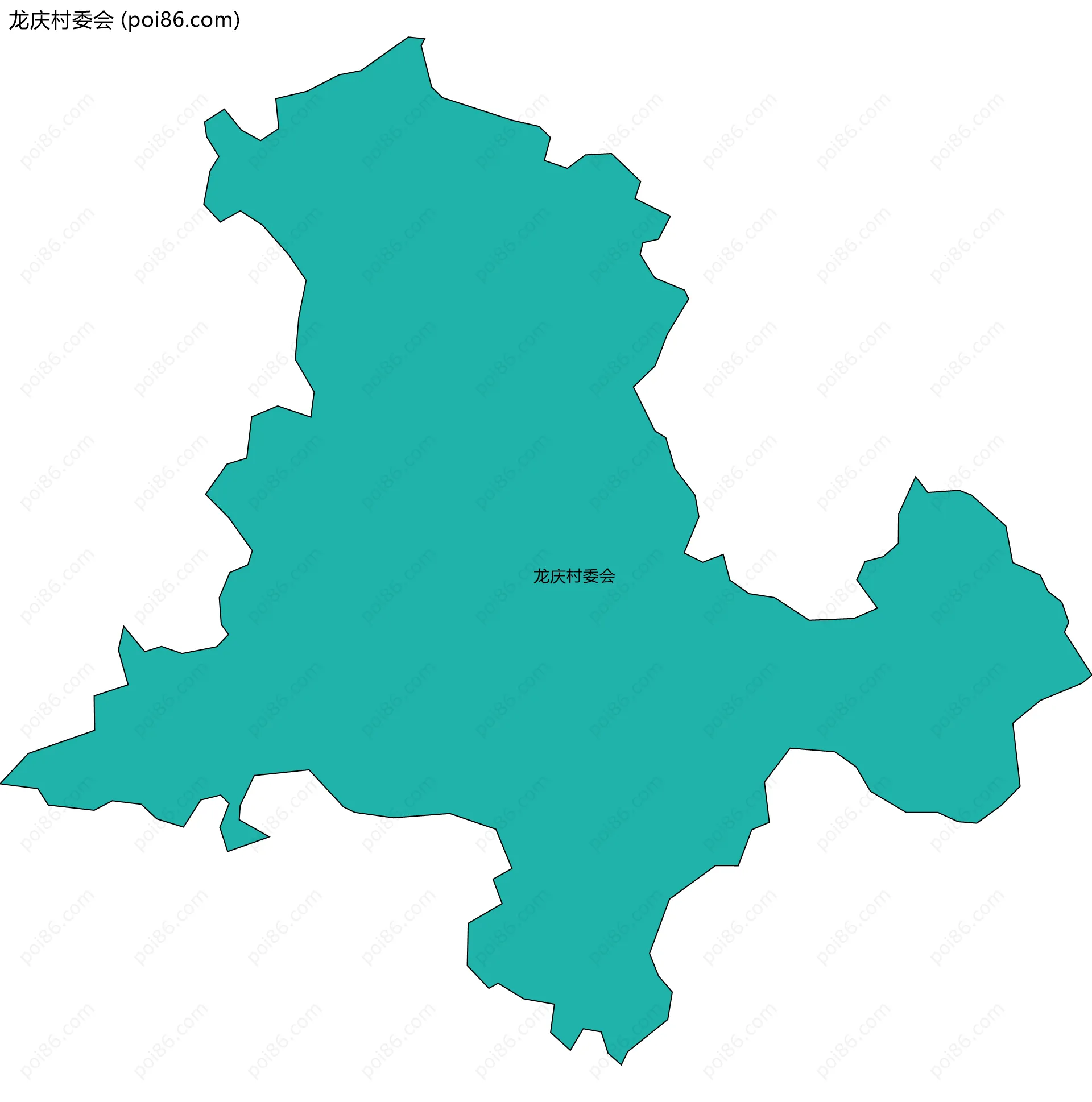 龙庆村委会边界地图
