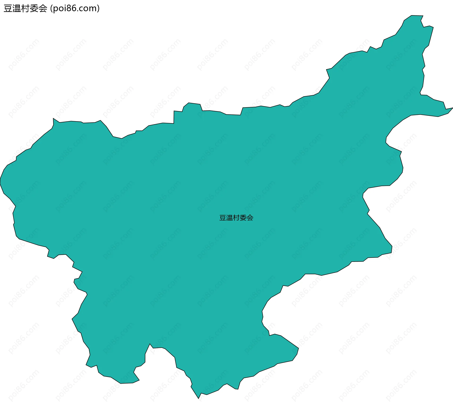 豆温村委会边界地图