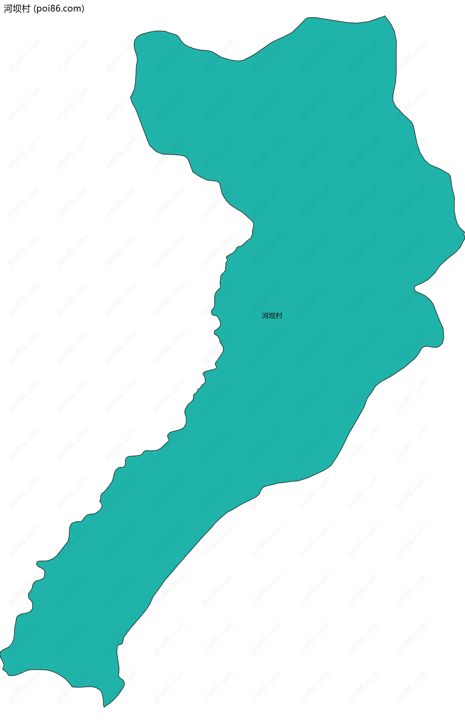 河坝村边界地图