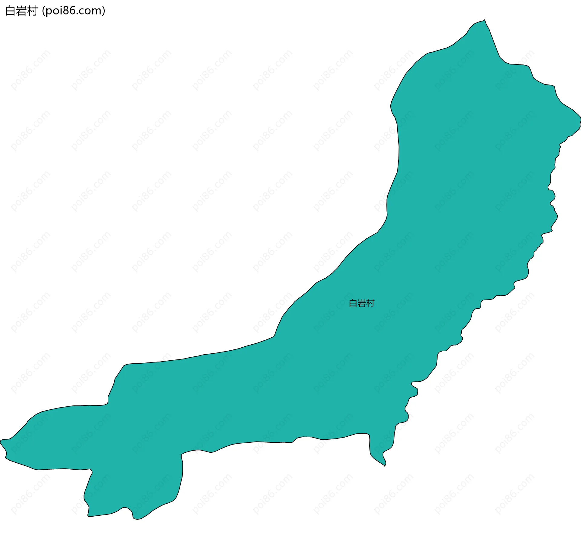 白岩村边界地图