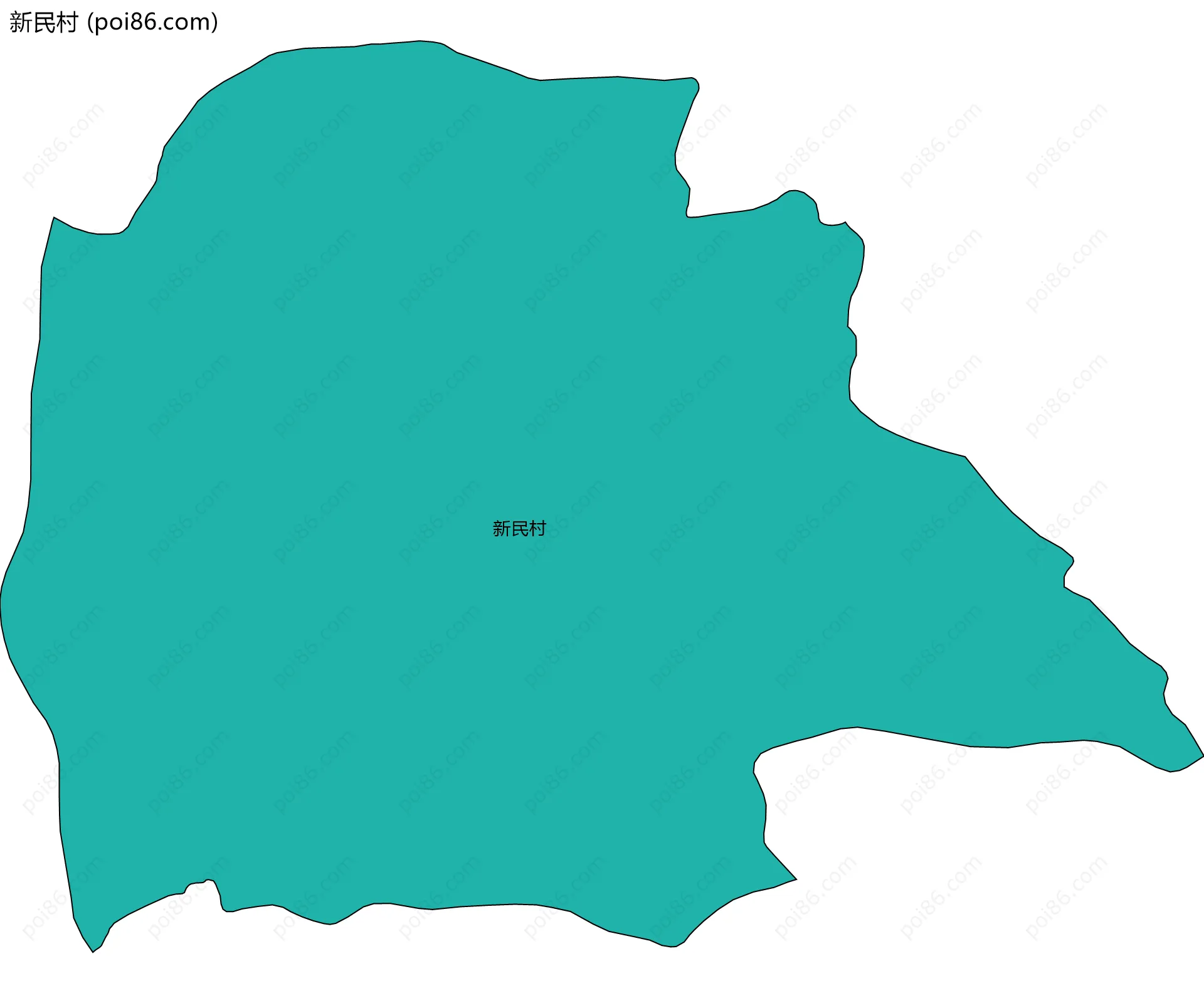 新民村边界地图