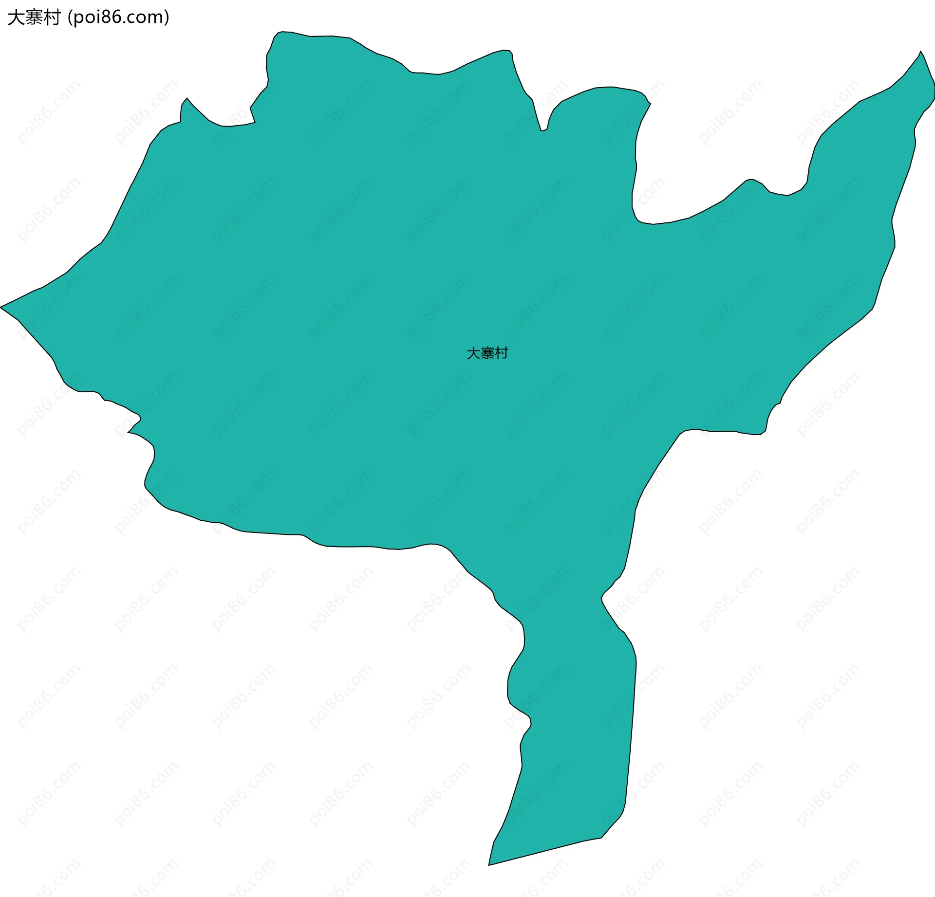 大寨村边界地图