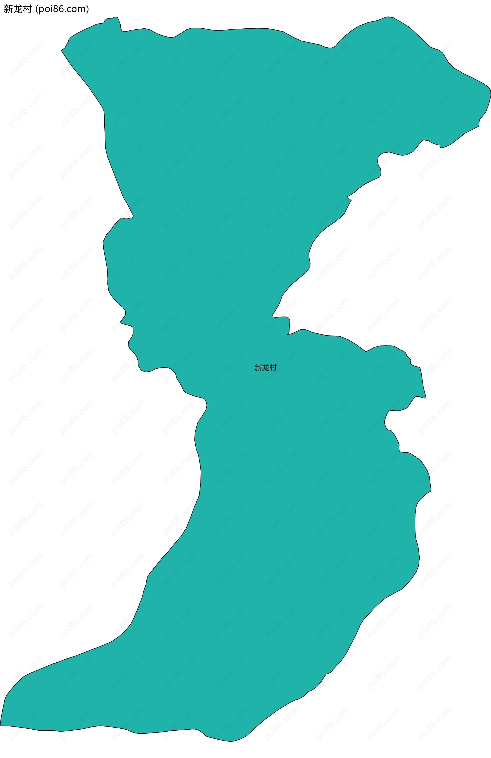 新龙村边界地图