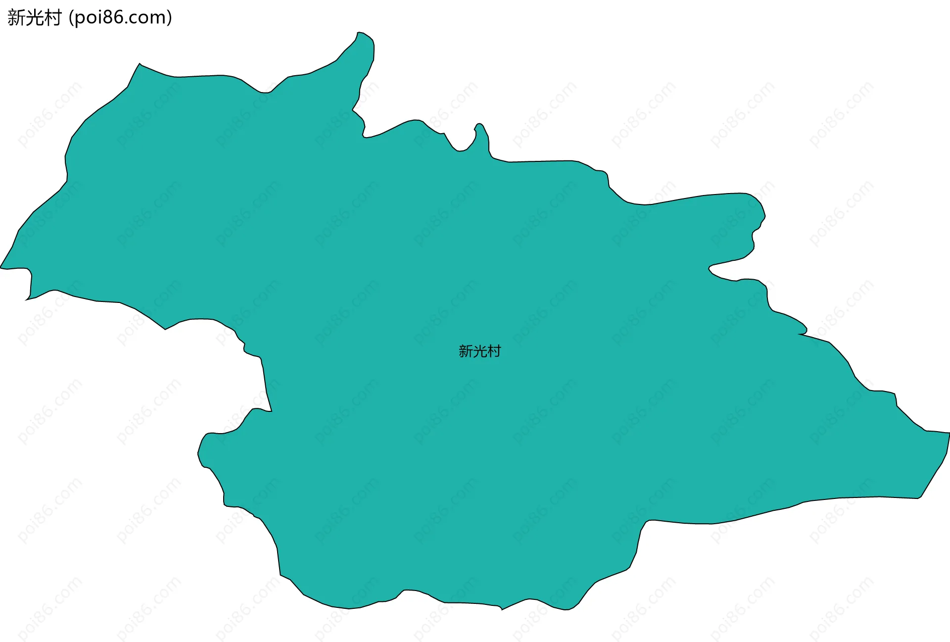 新光村边界地图