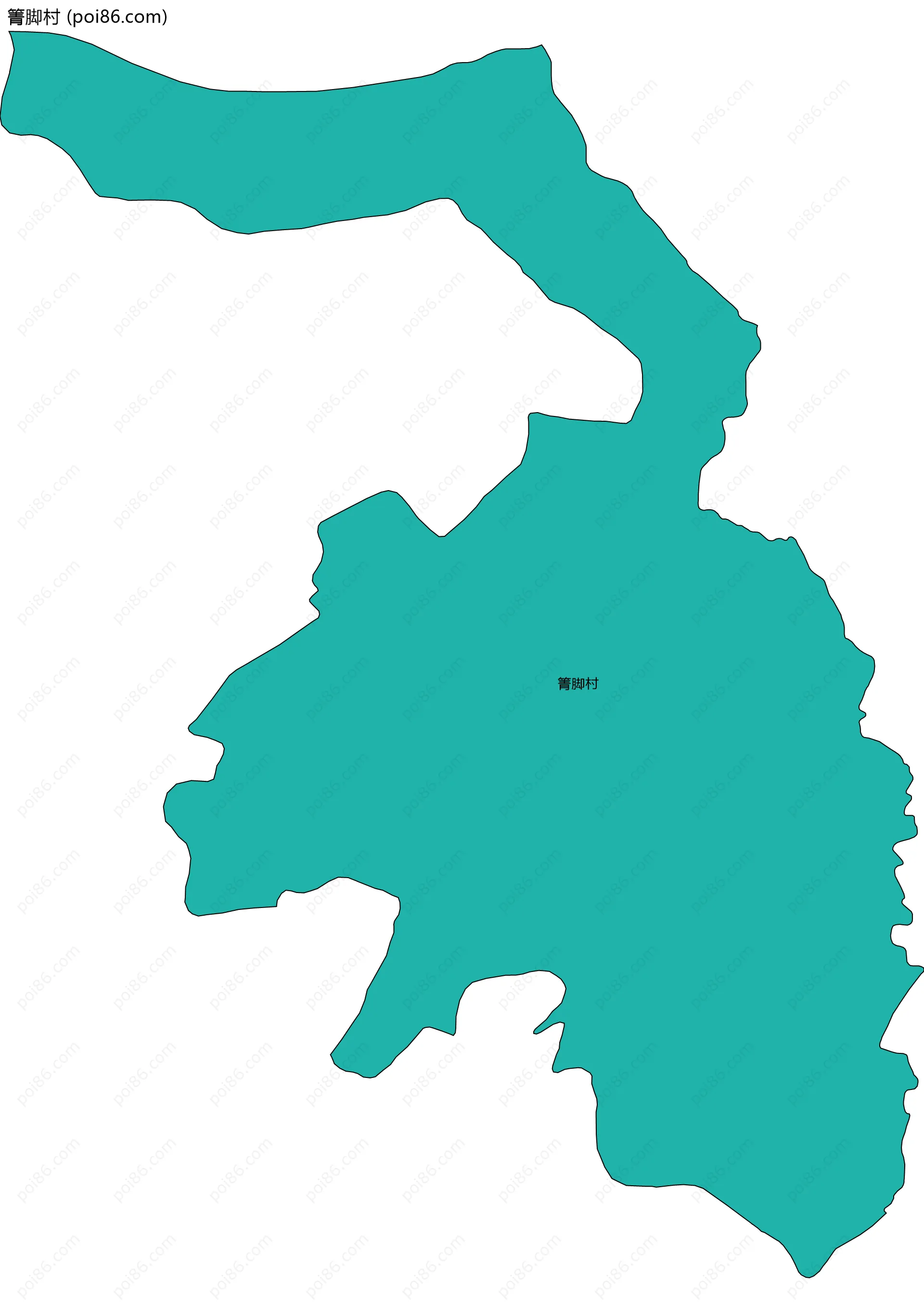 箐脚村边界地图