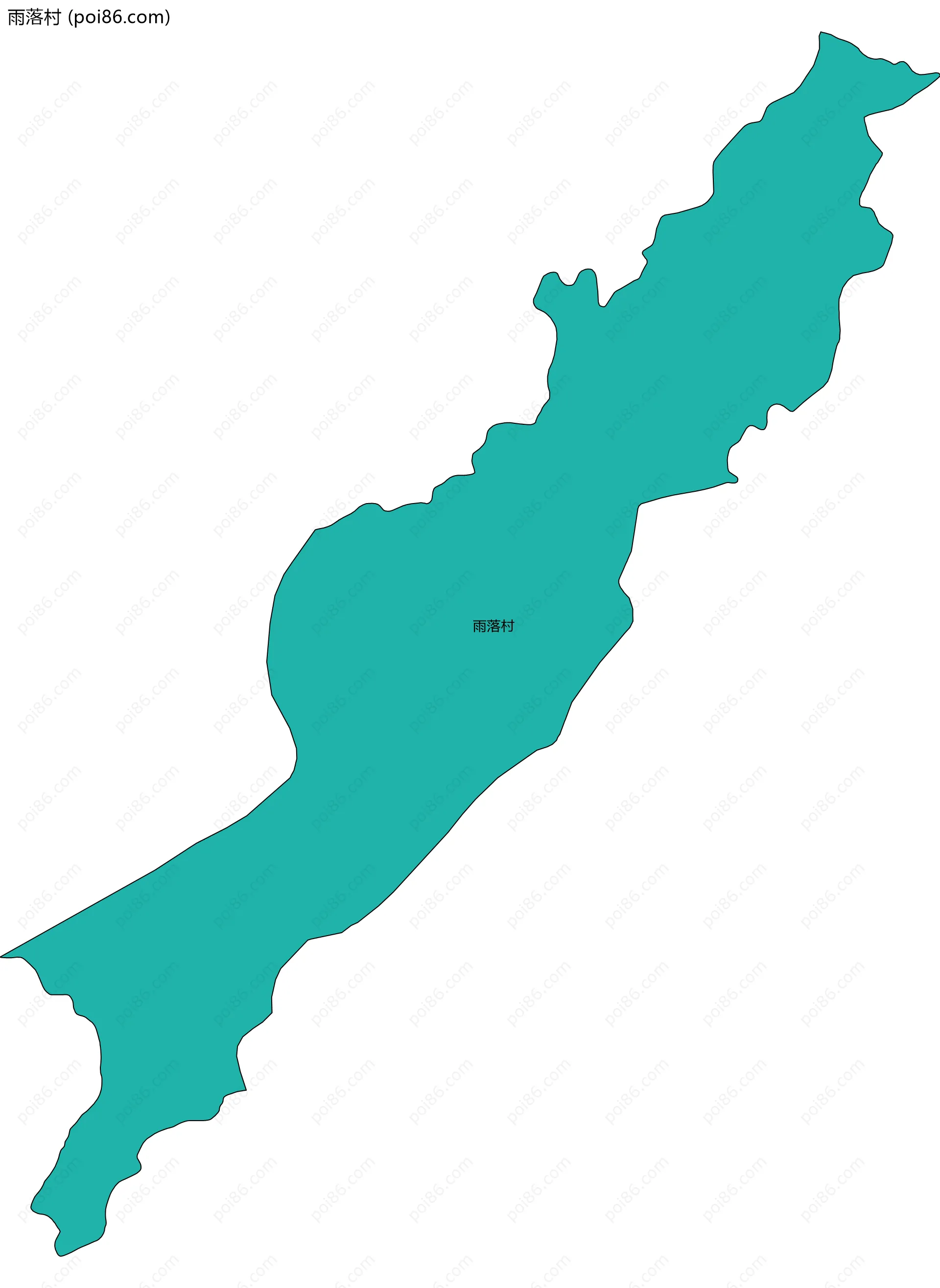 雨落村边界地图