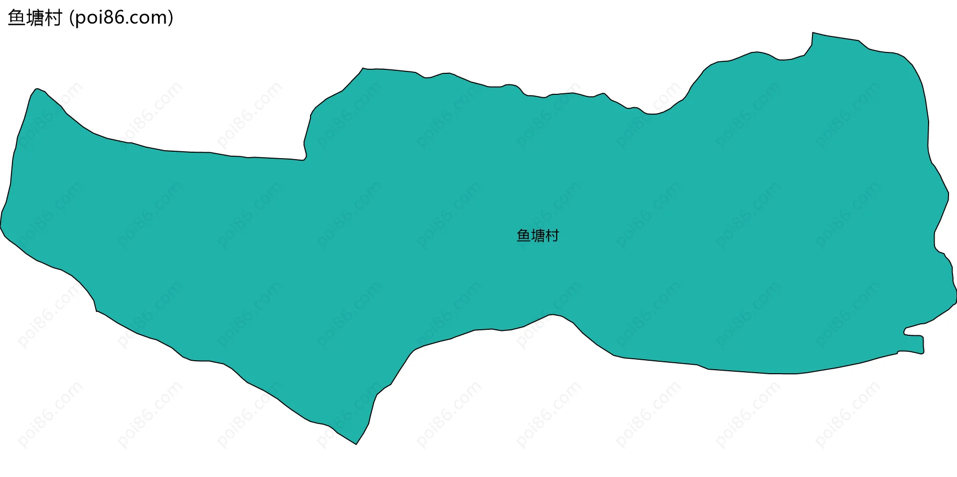 鱼塘村边界地图