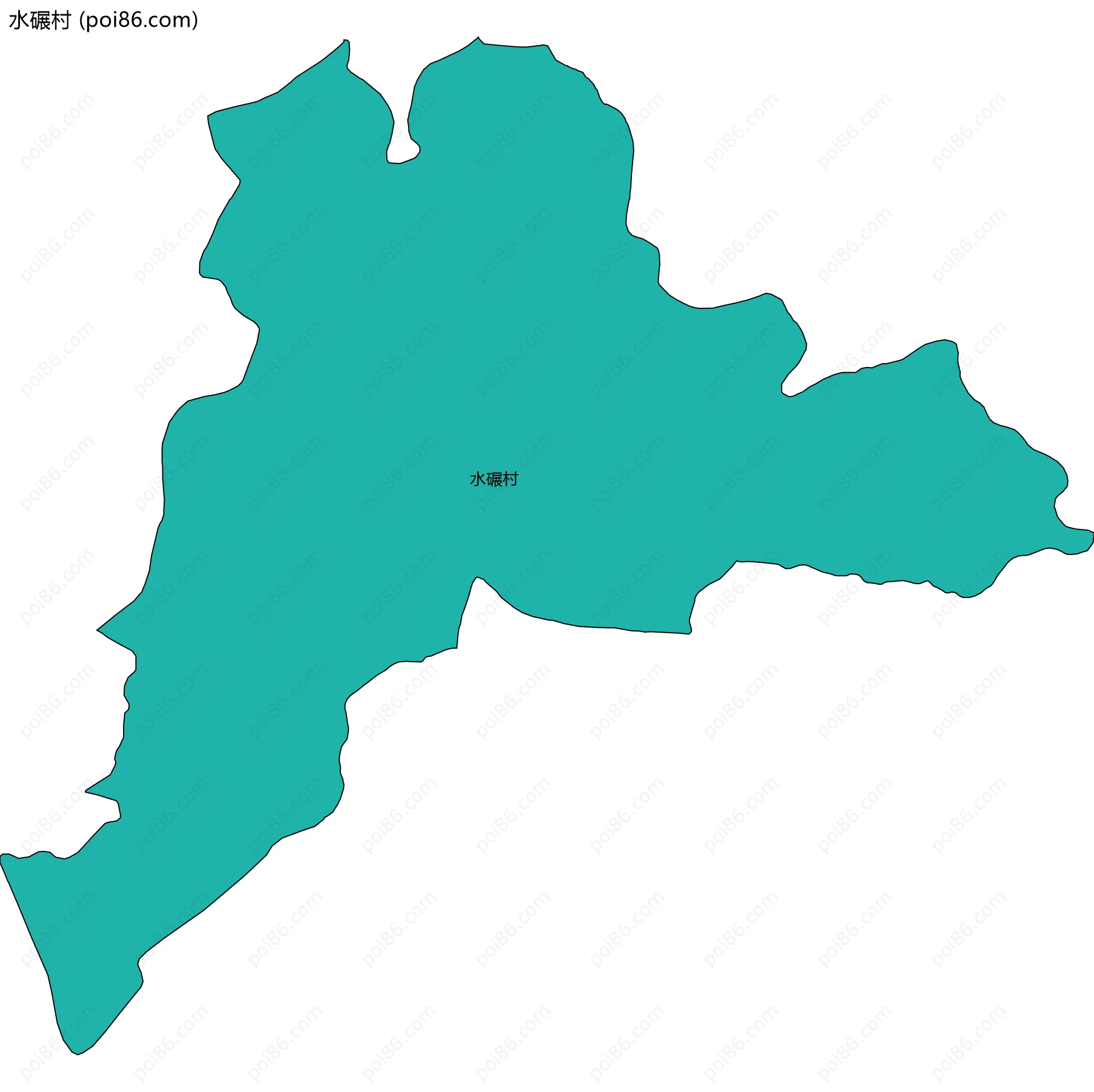 水碾村边界地图