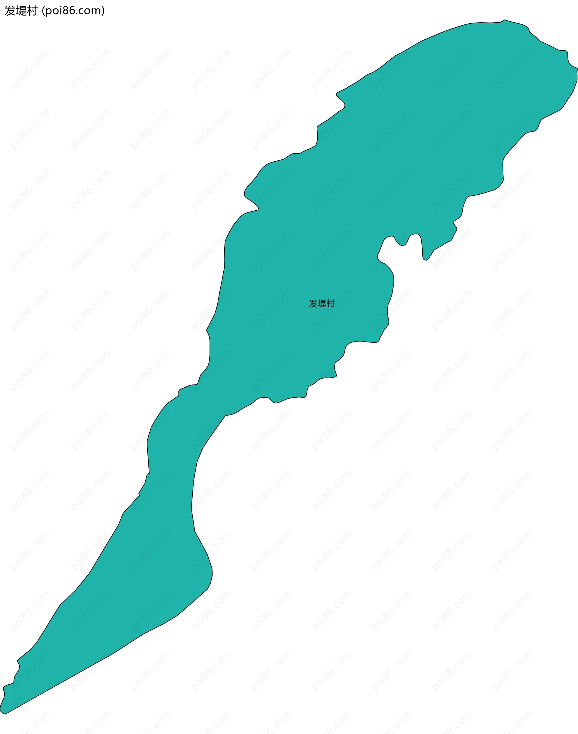 发堤村边界地图