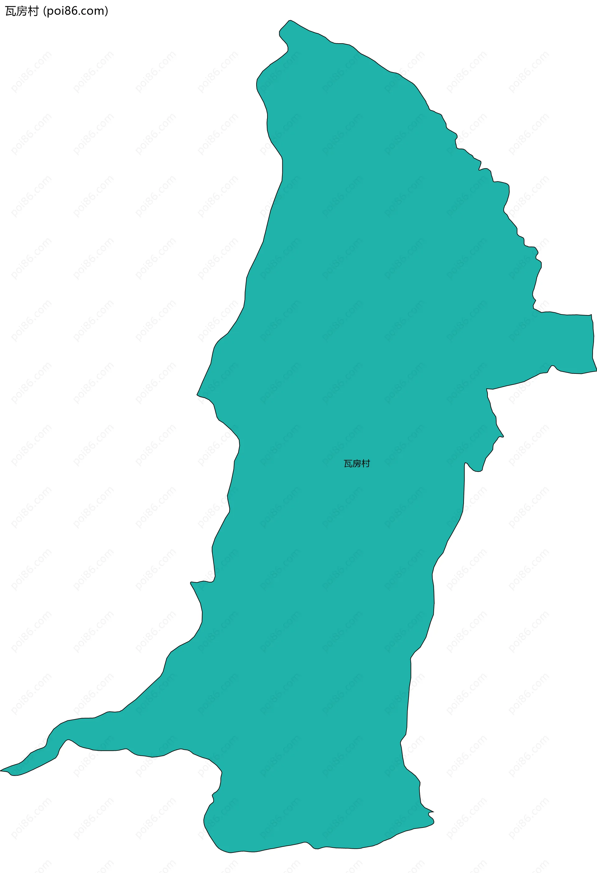 瓦房村边界地图