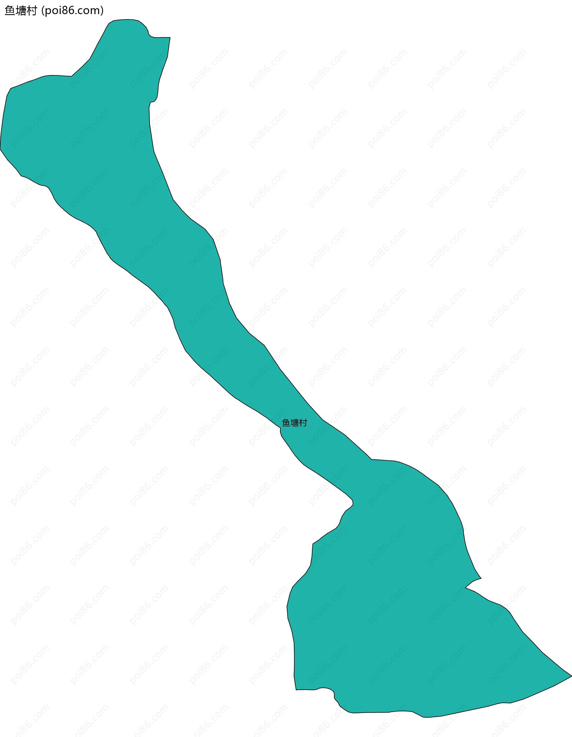 鱼塘村边界地图