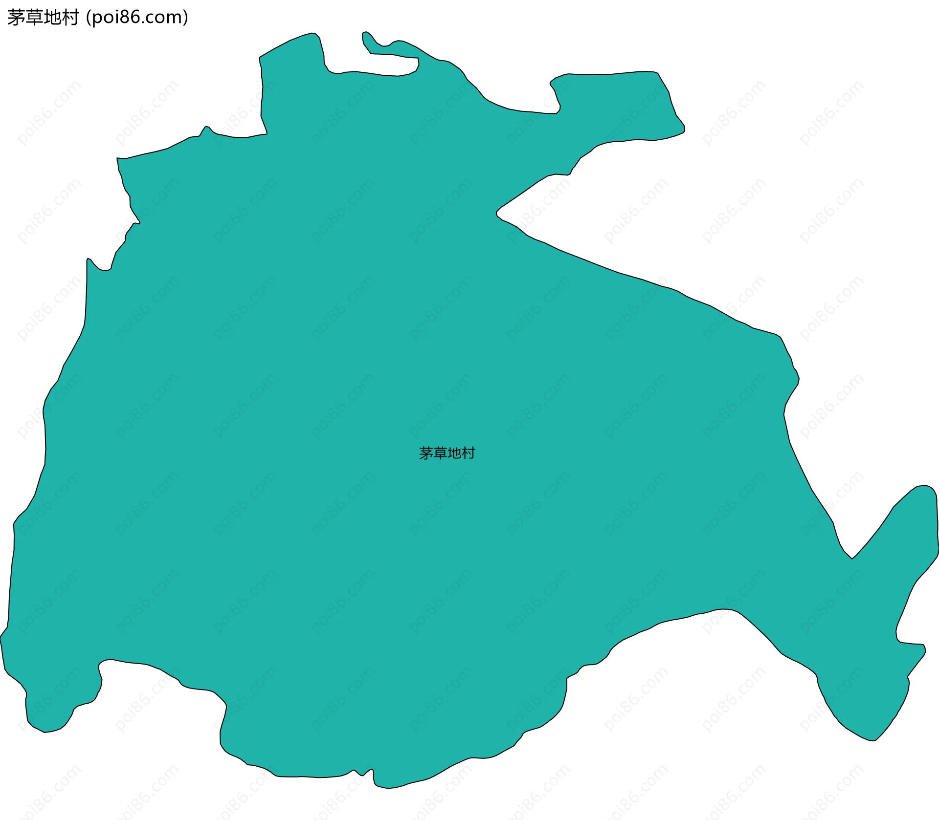 茅草地村边界地图