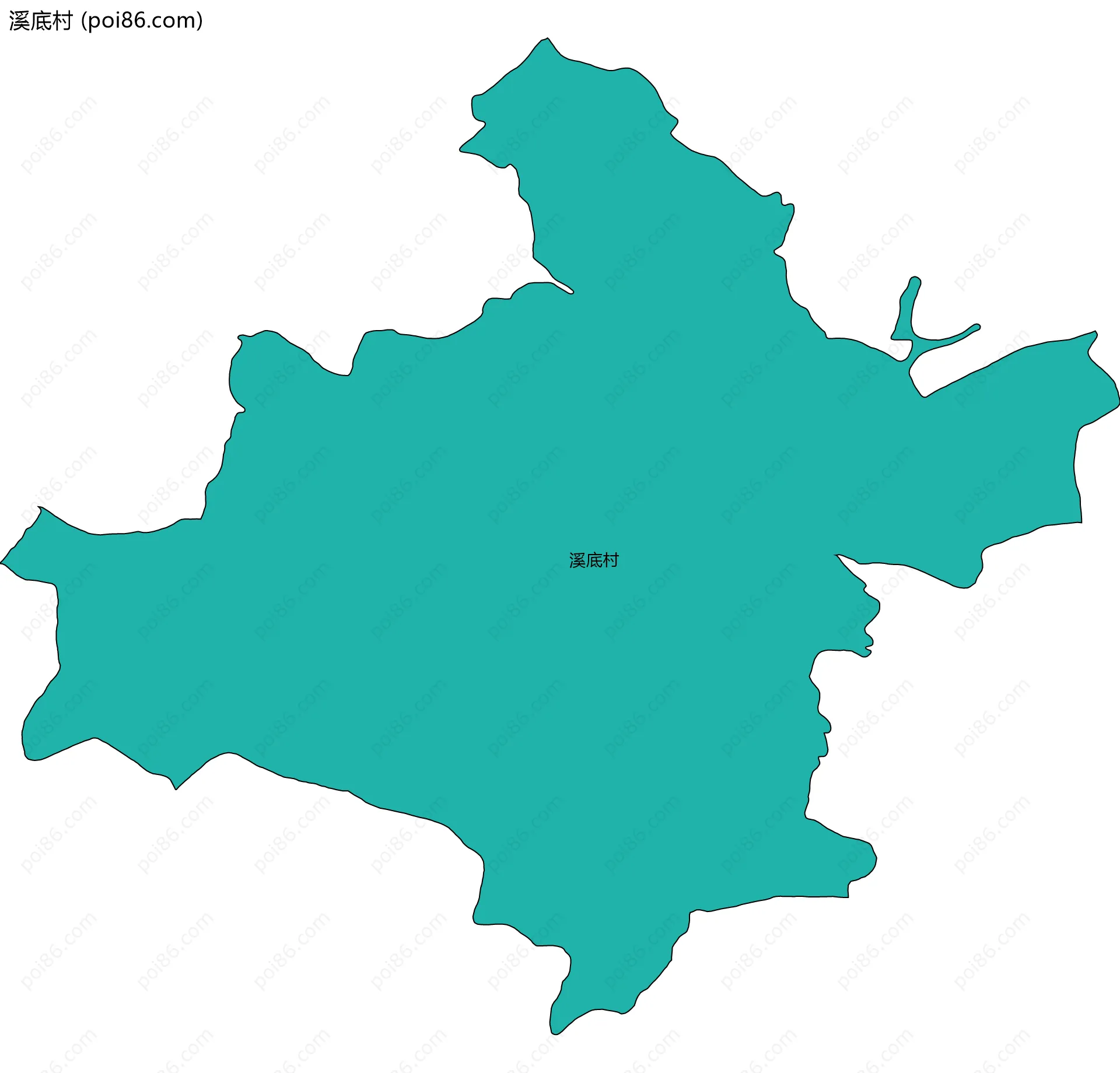 溪底村边界地图