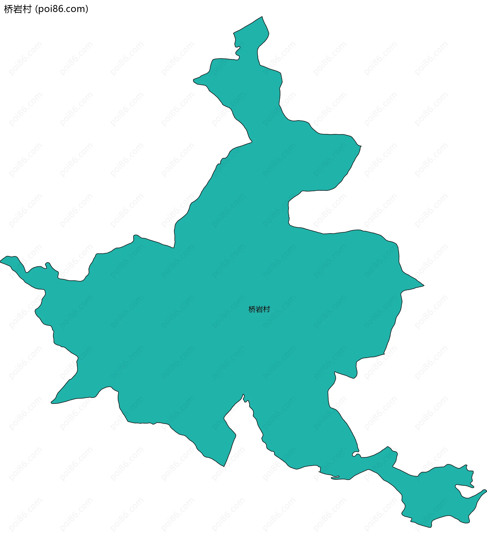 桥岩村边界地图