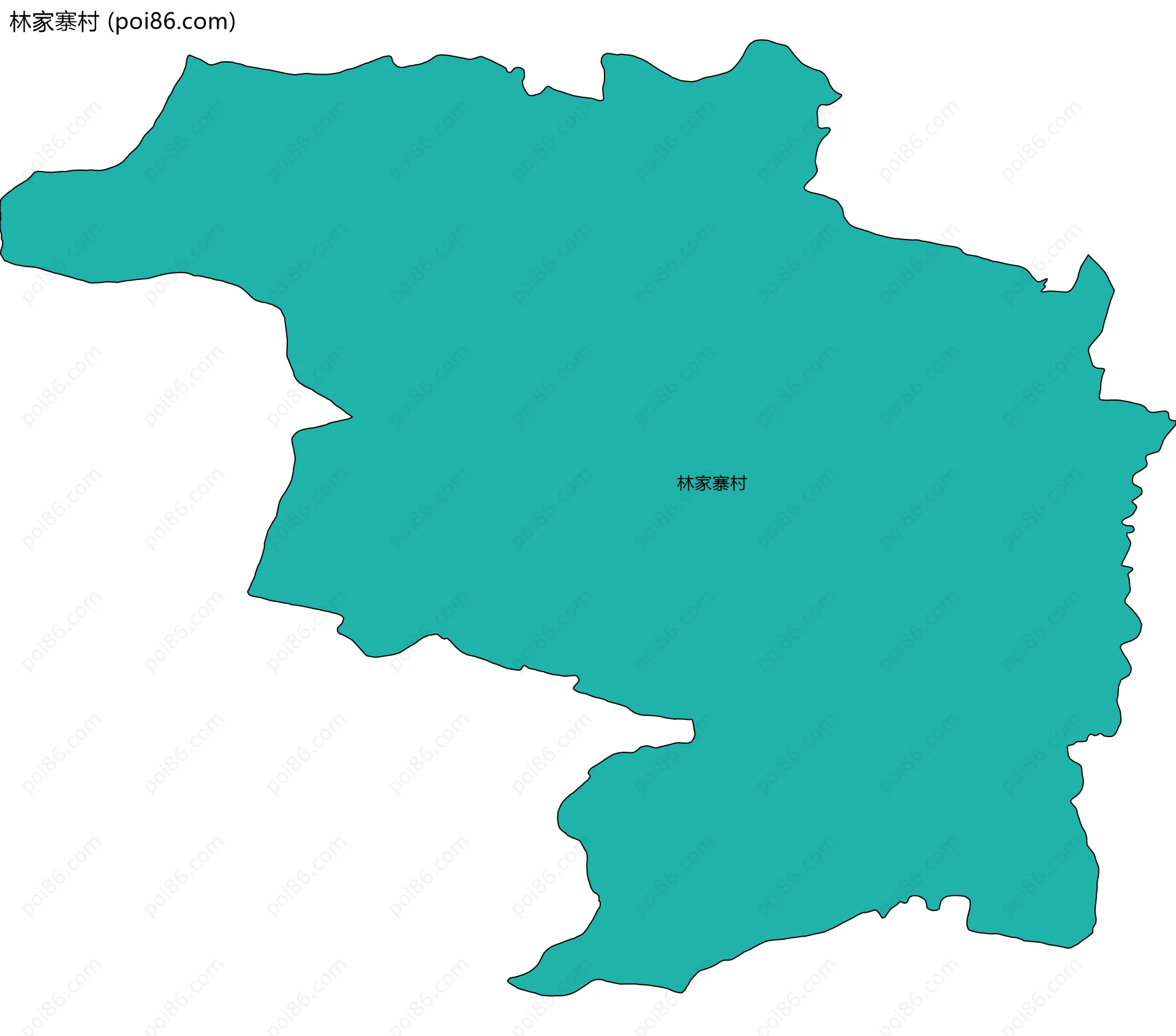 林家寨村边界地图