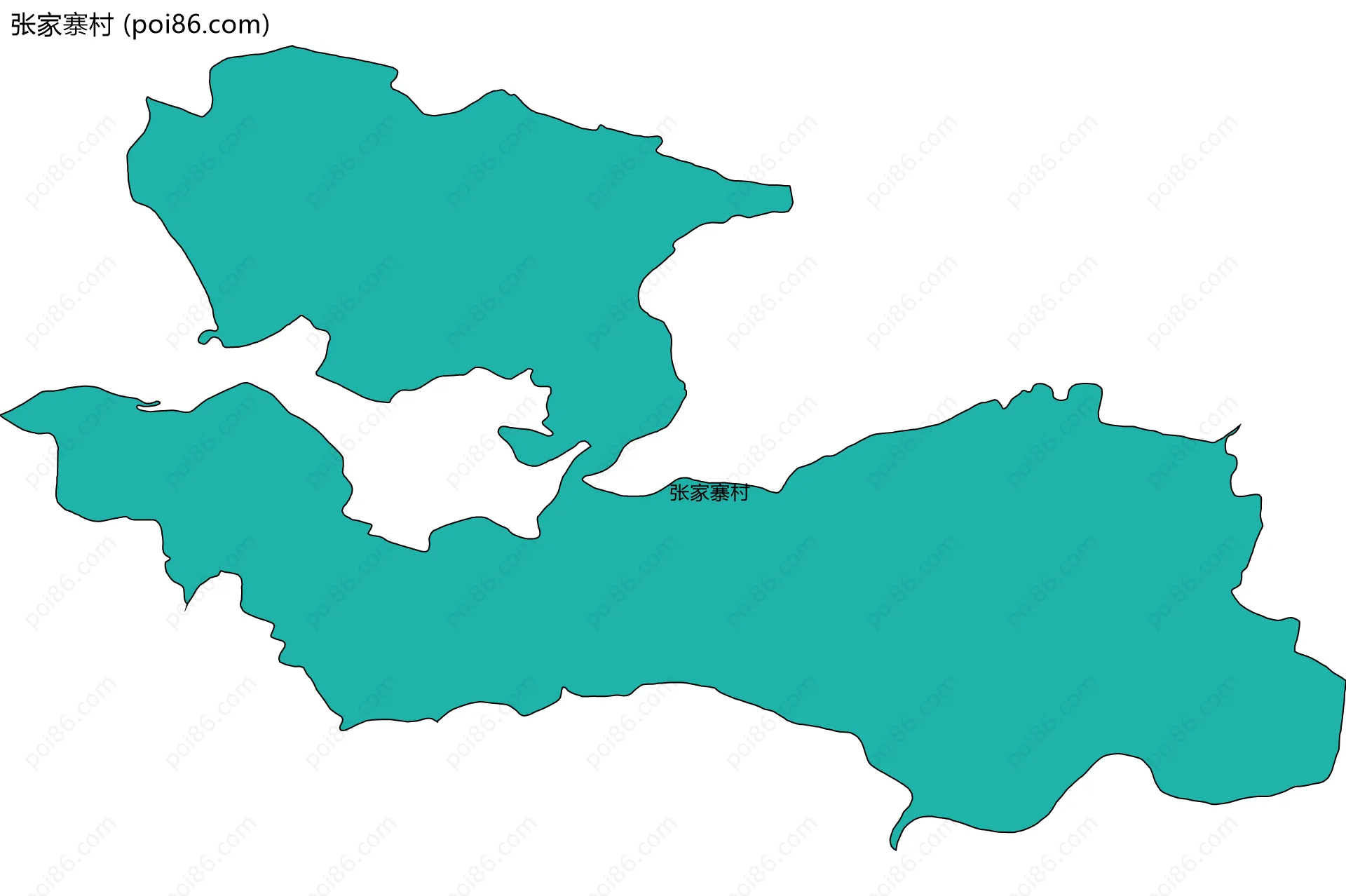 张家寨村边界地图