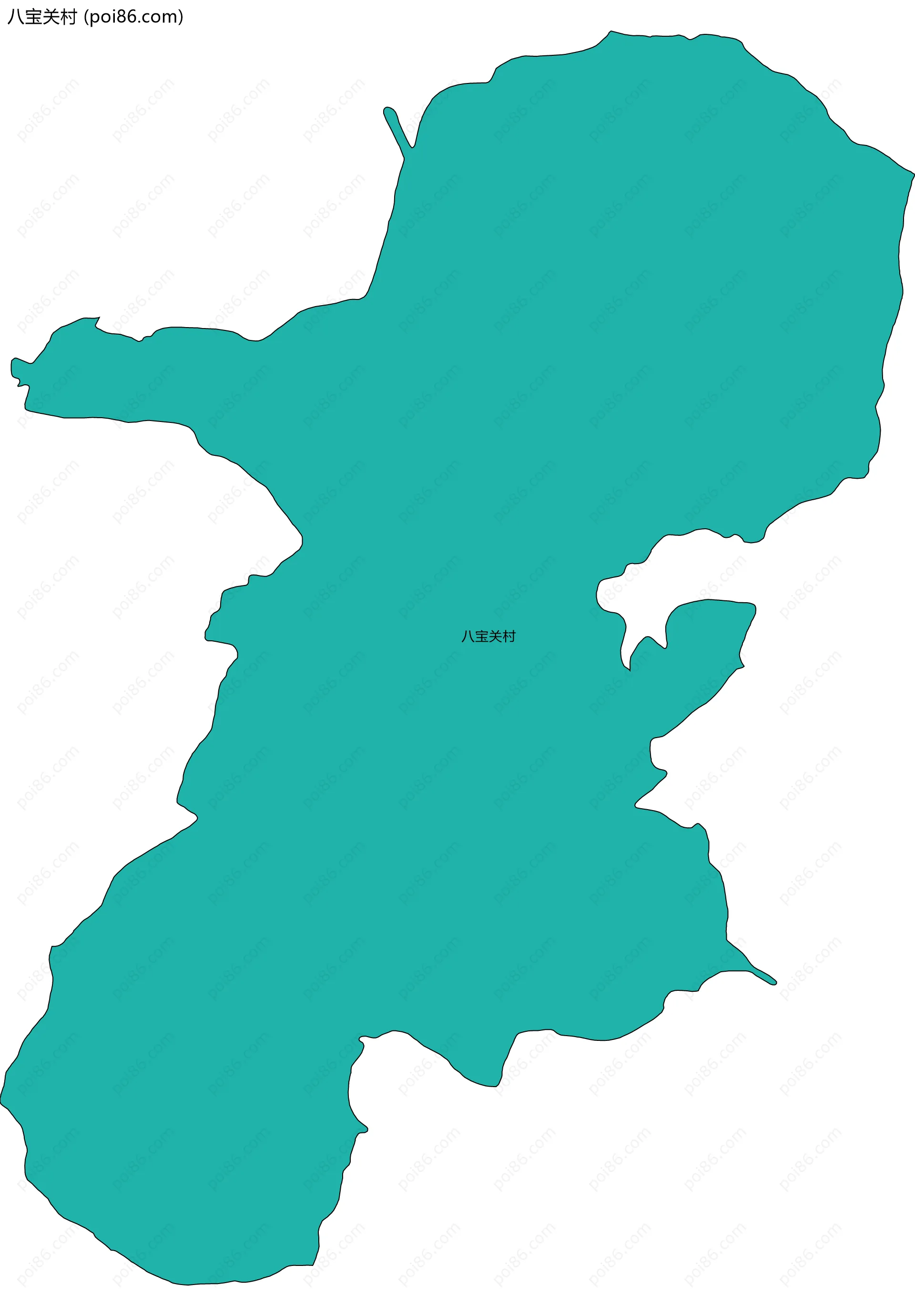 八宝关村边界地图