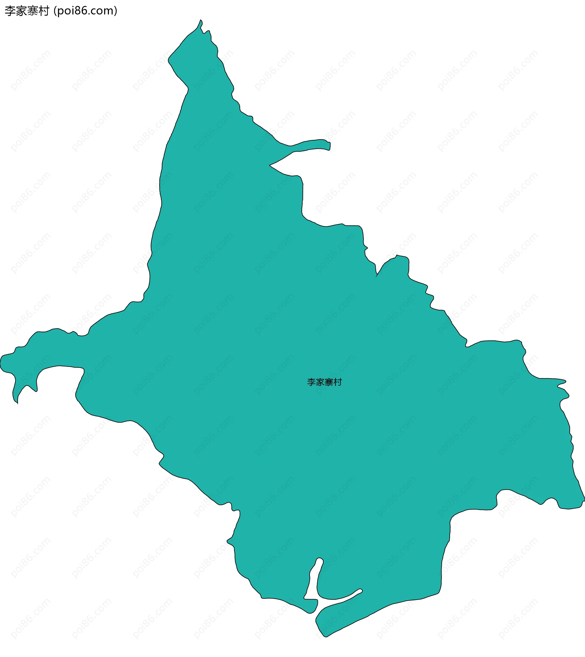 李家寨村边界地图