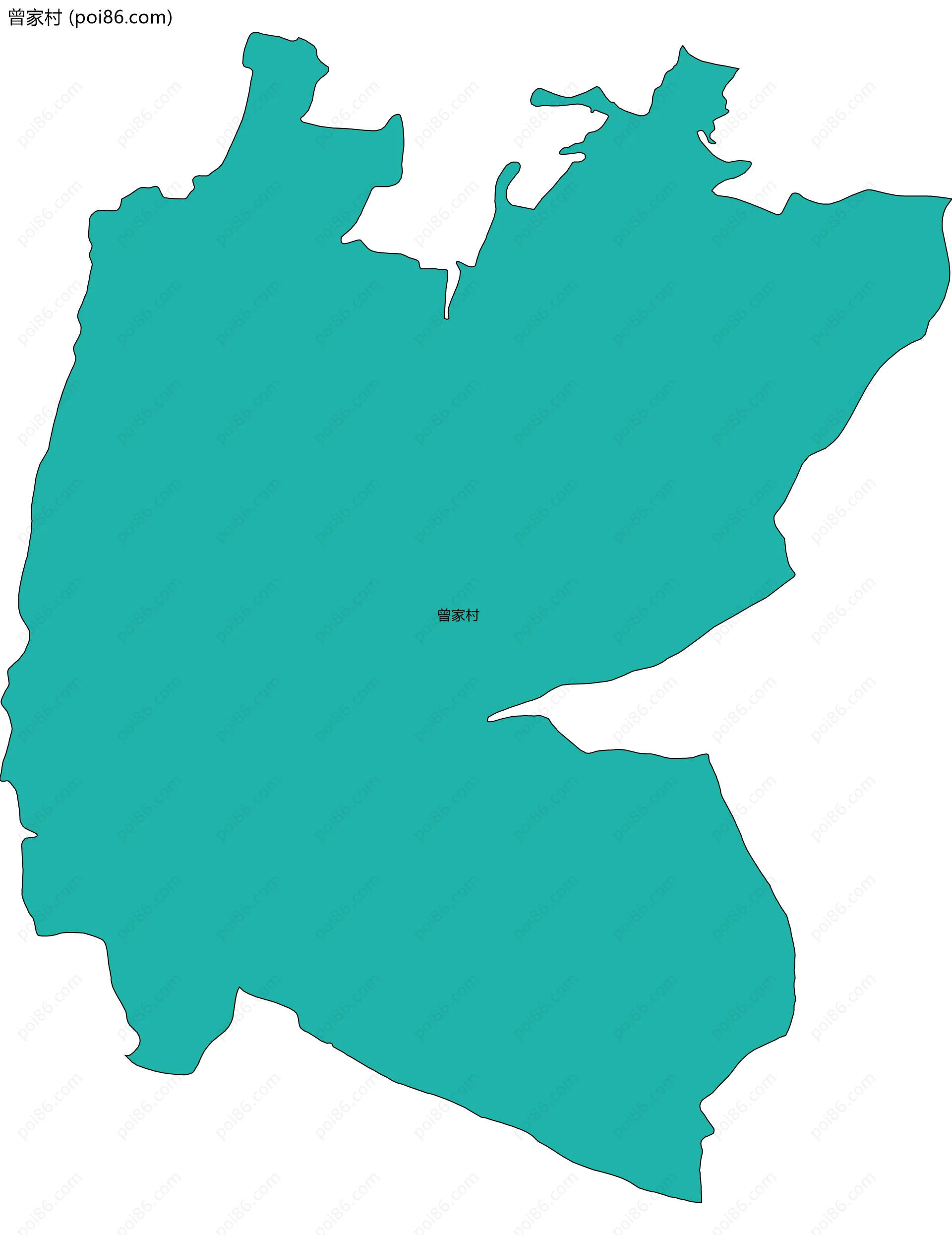 曾家村边界地图