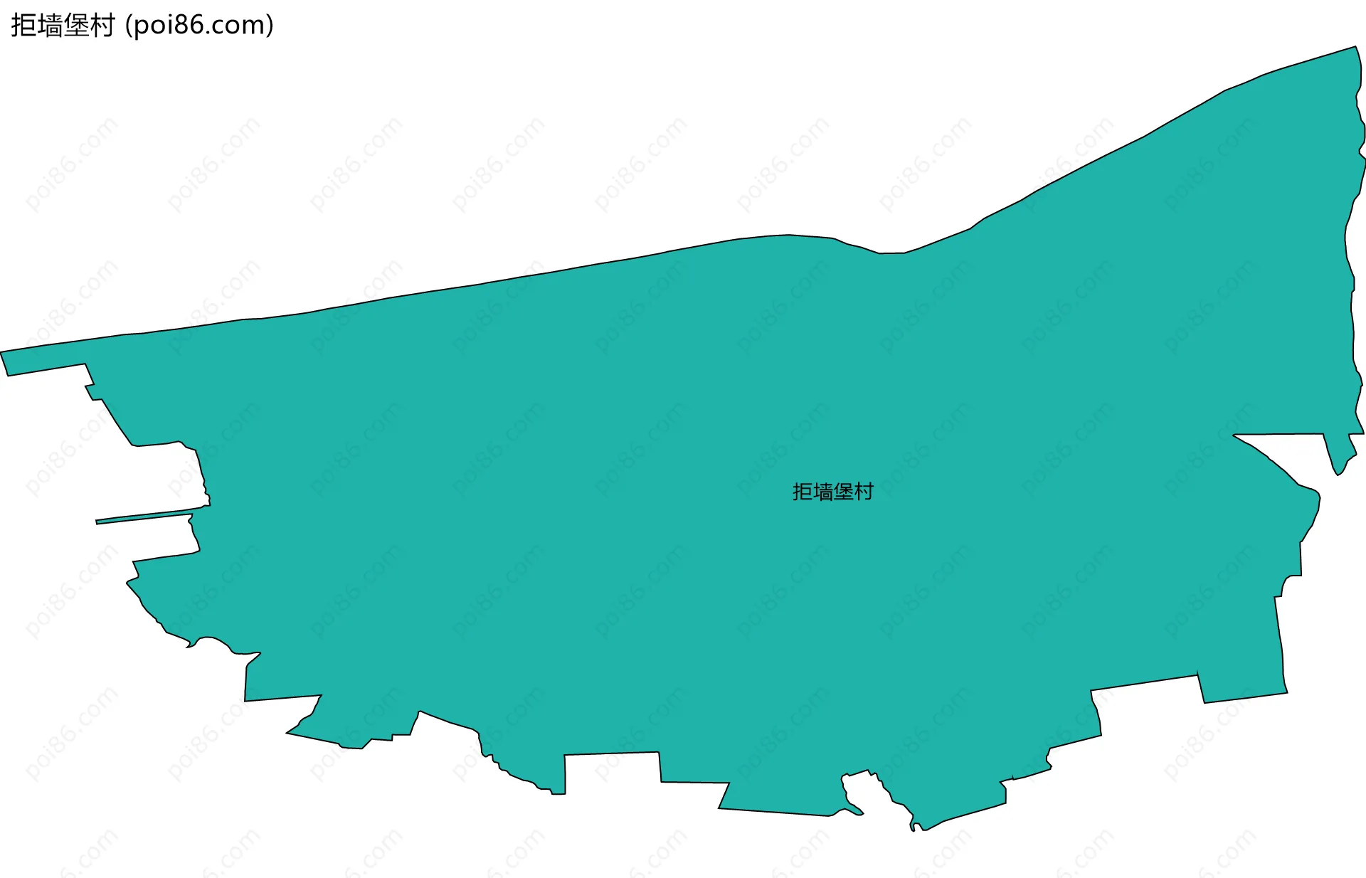 拒墙堡村边界地图