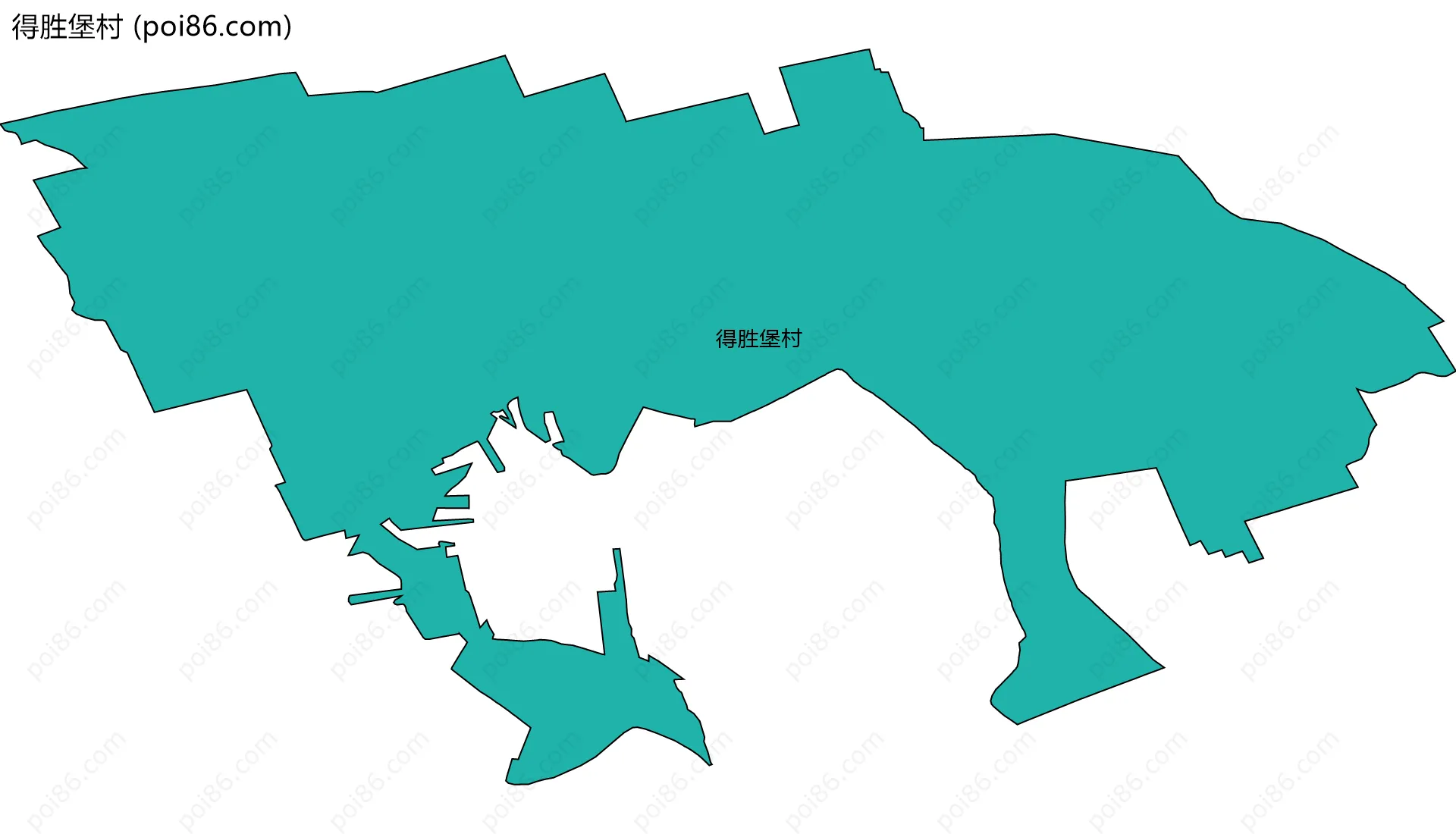 得胜堡村边界地图