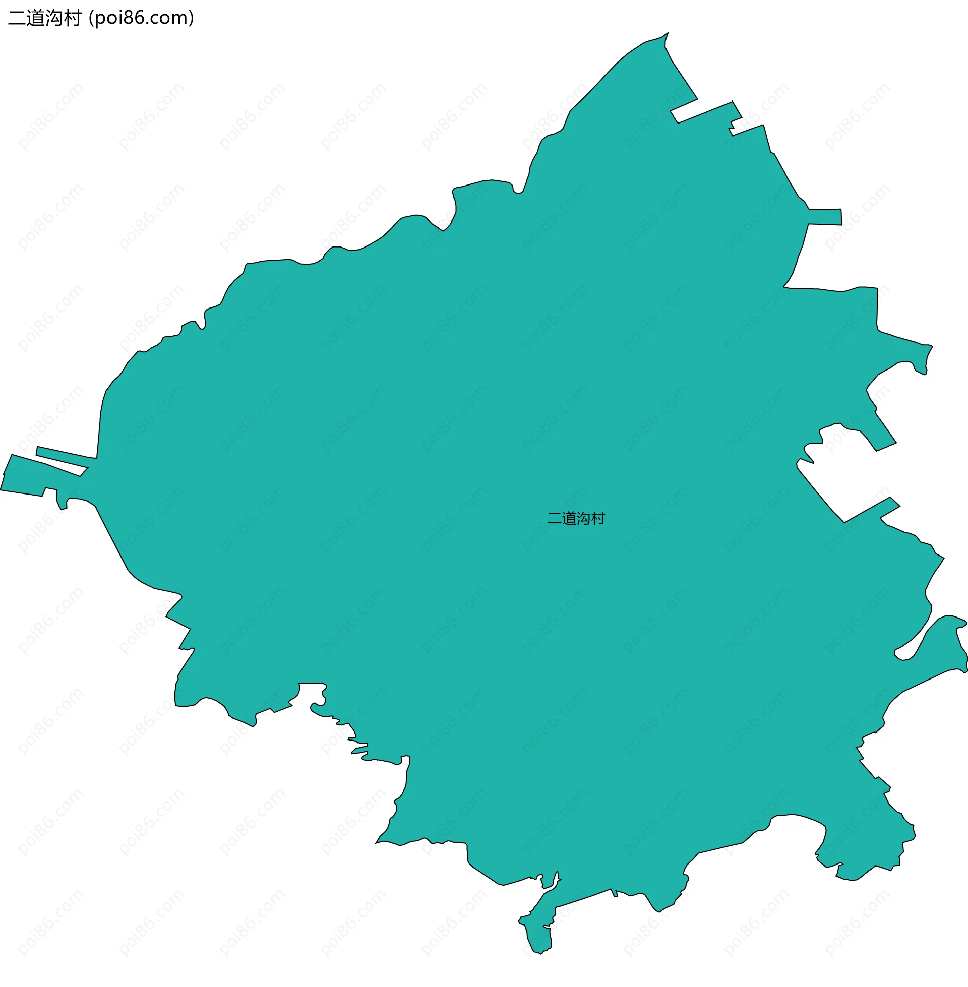 二道沟村边界地图
