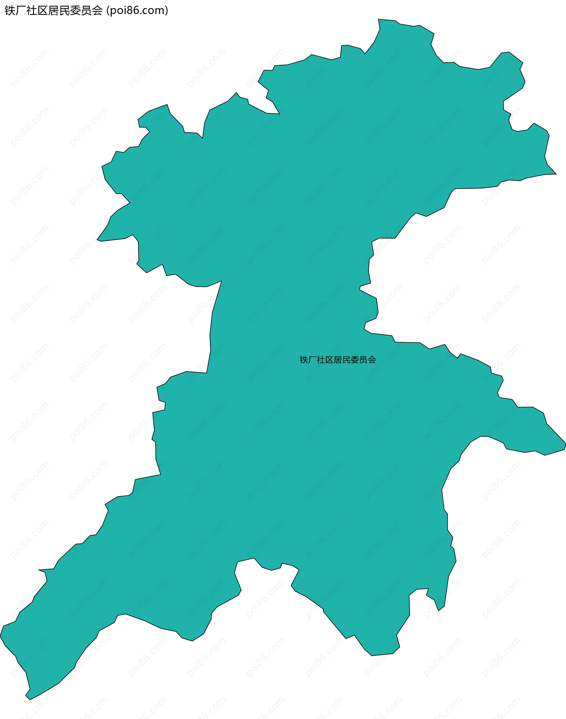 铁厂社区居民委员会边界地图