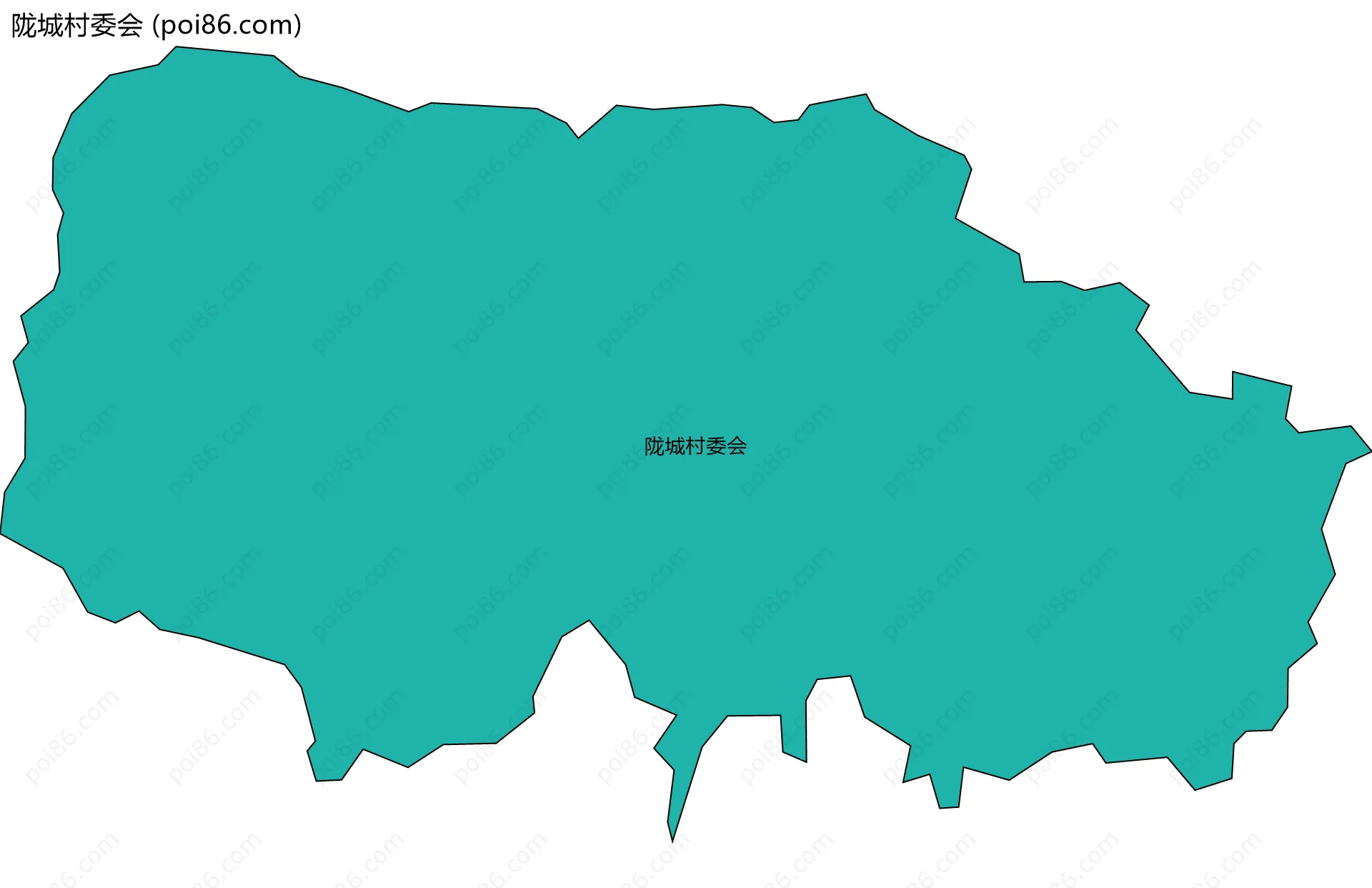 陇城村委会边界地图