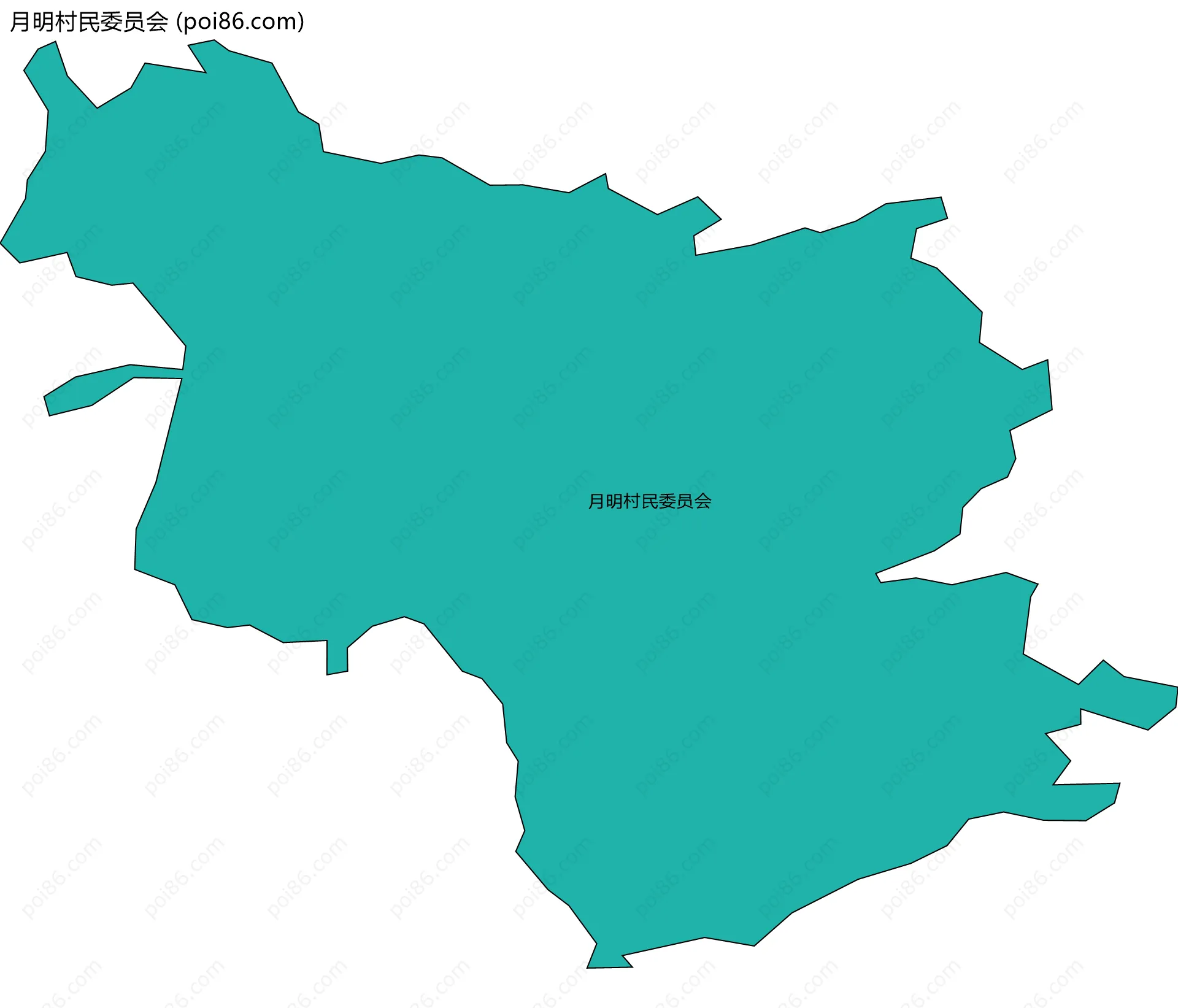 月明村民委员会边界地图