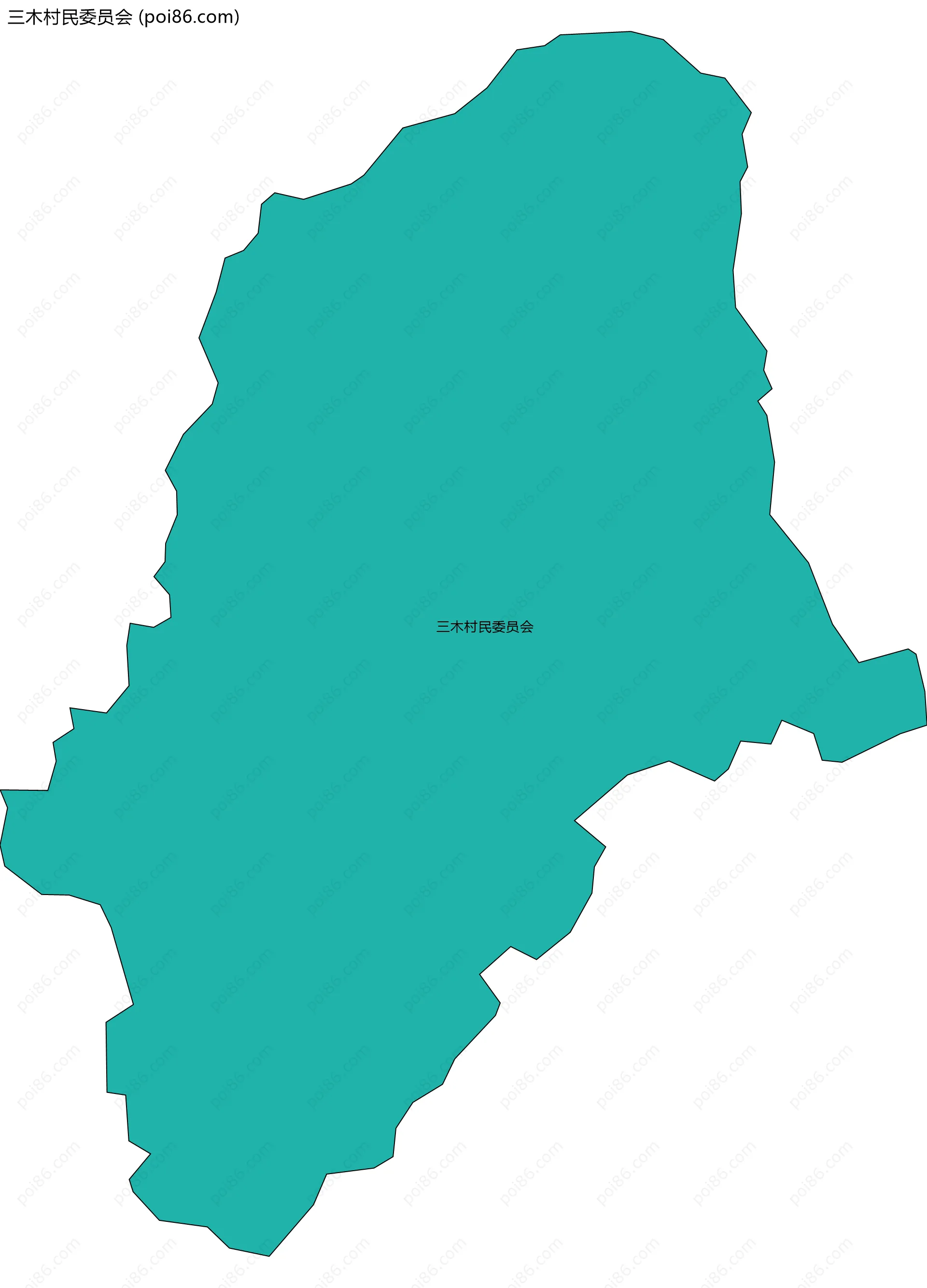 三木村民委员会边界地图