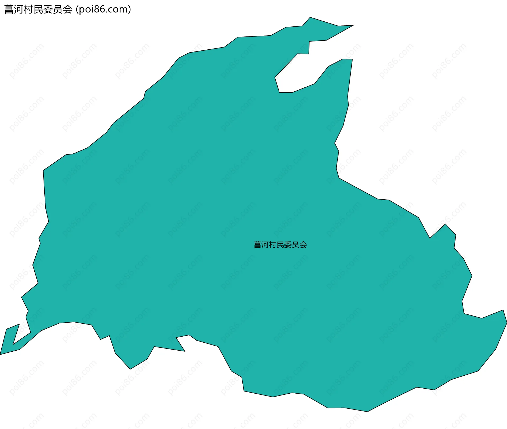 菖河村民委员会边界地图