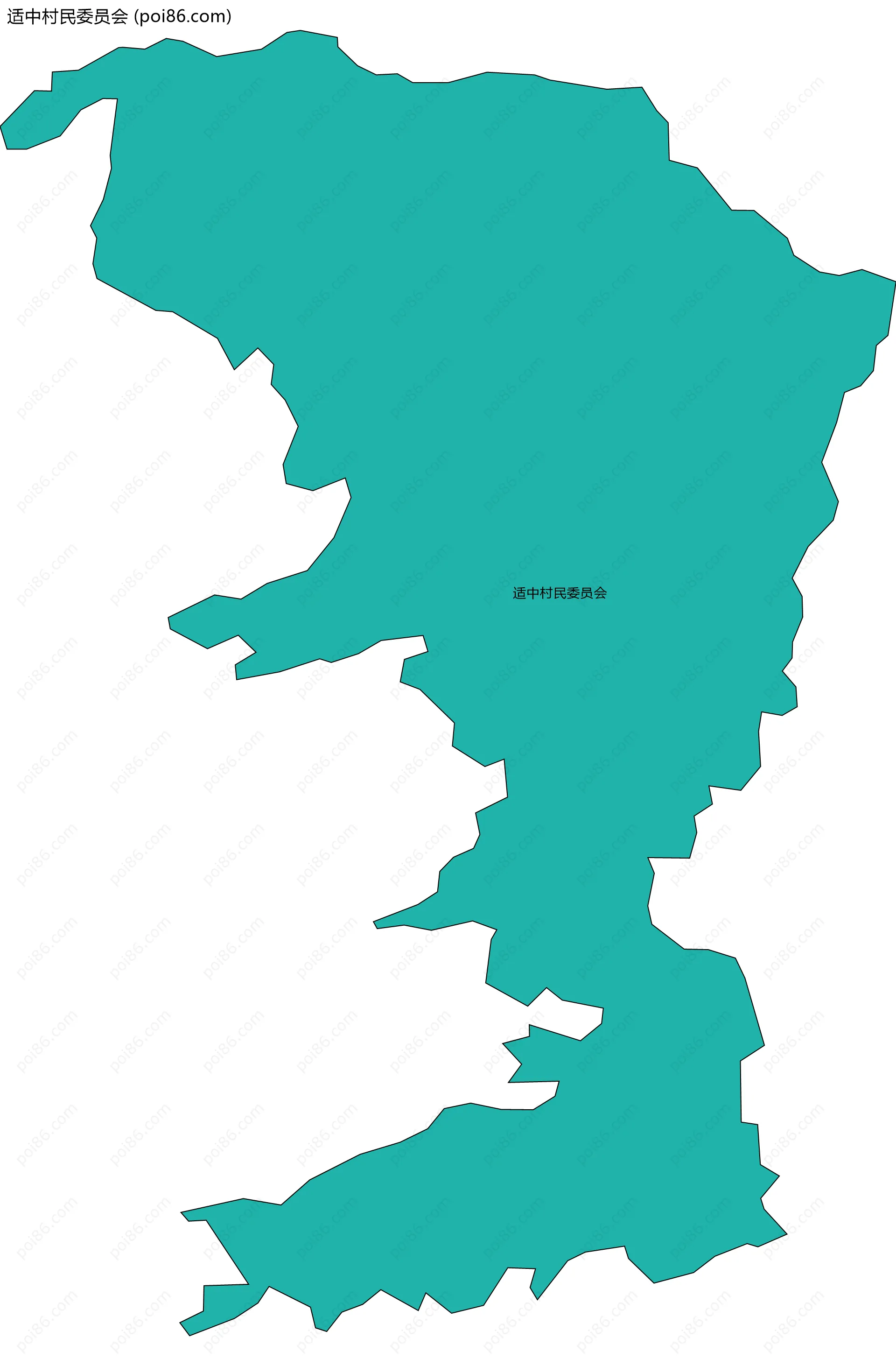 适中村民委员会边界地图