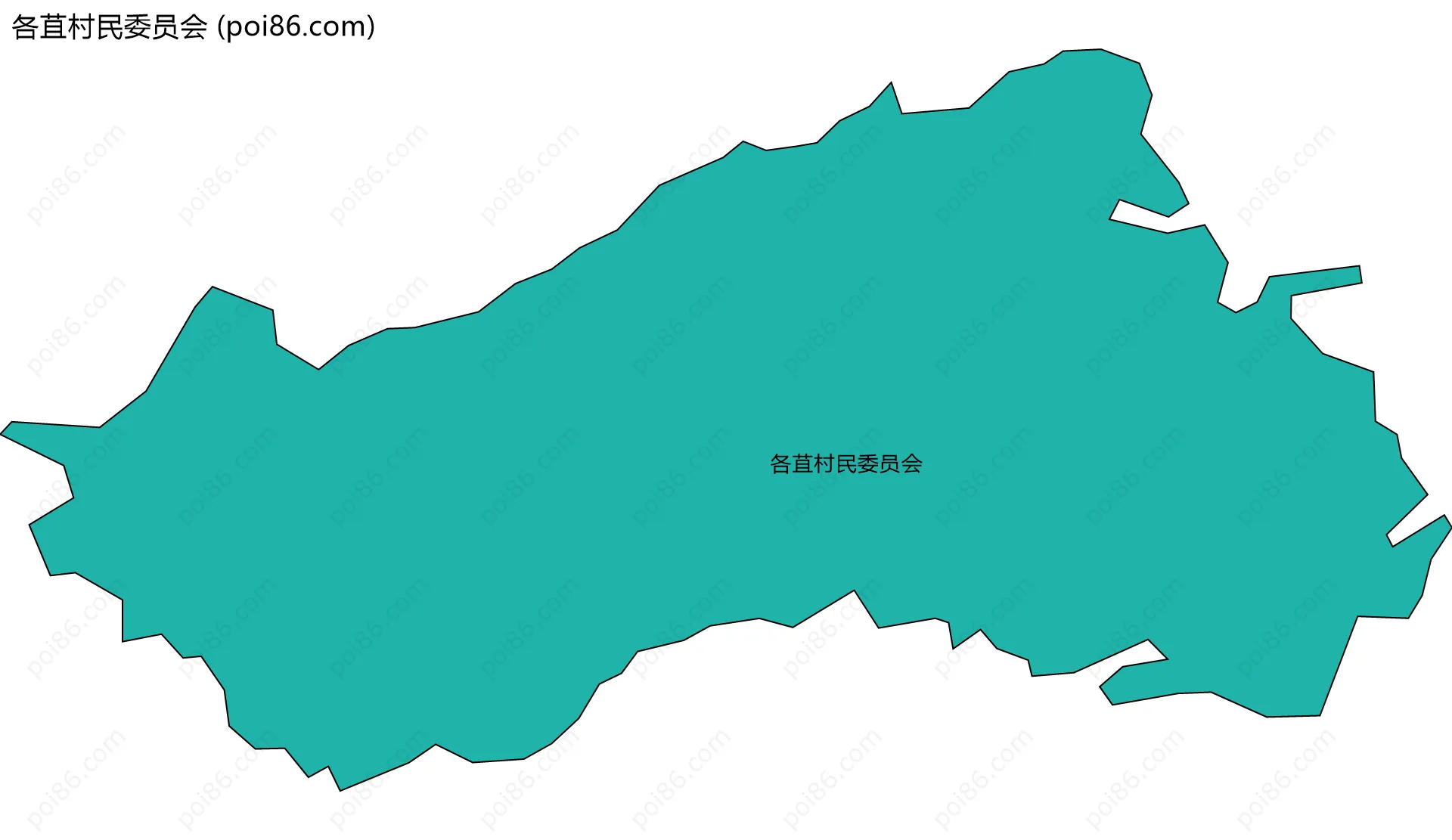 各苴村民委员会边界地图