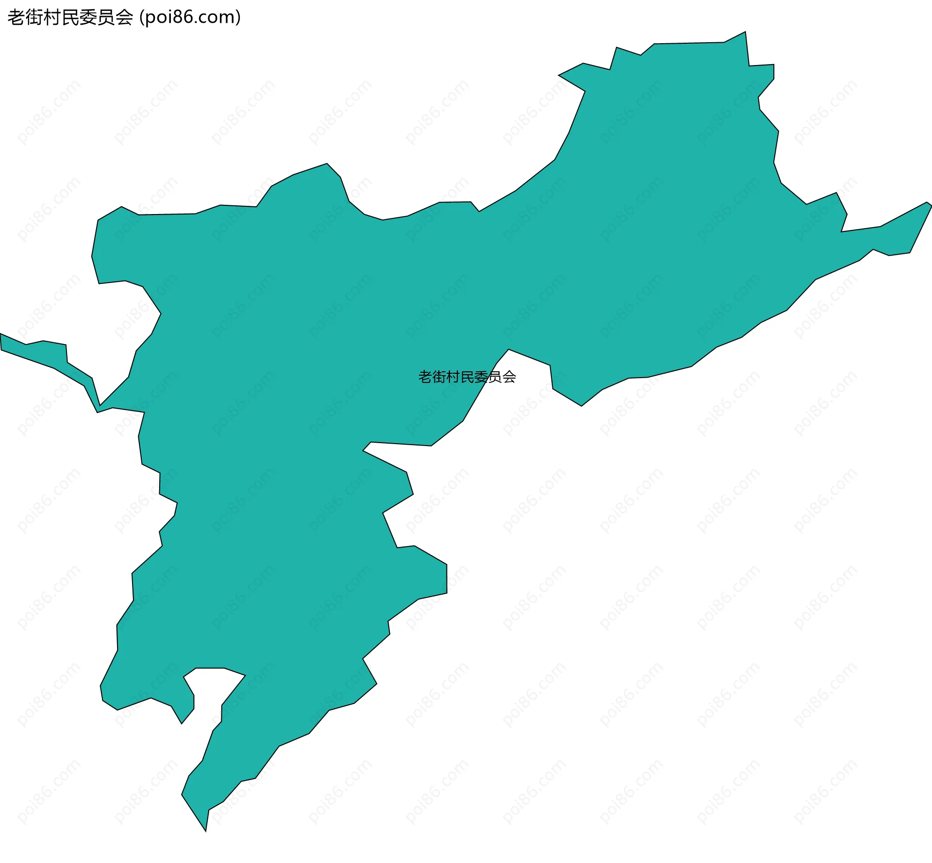 老街村民委员会边界地图