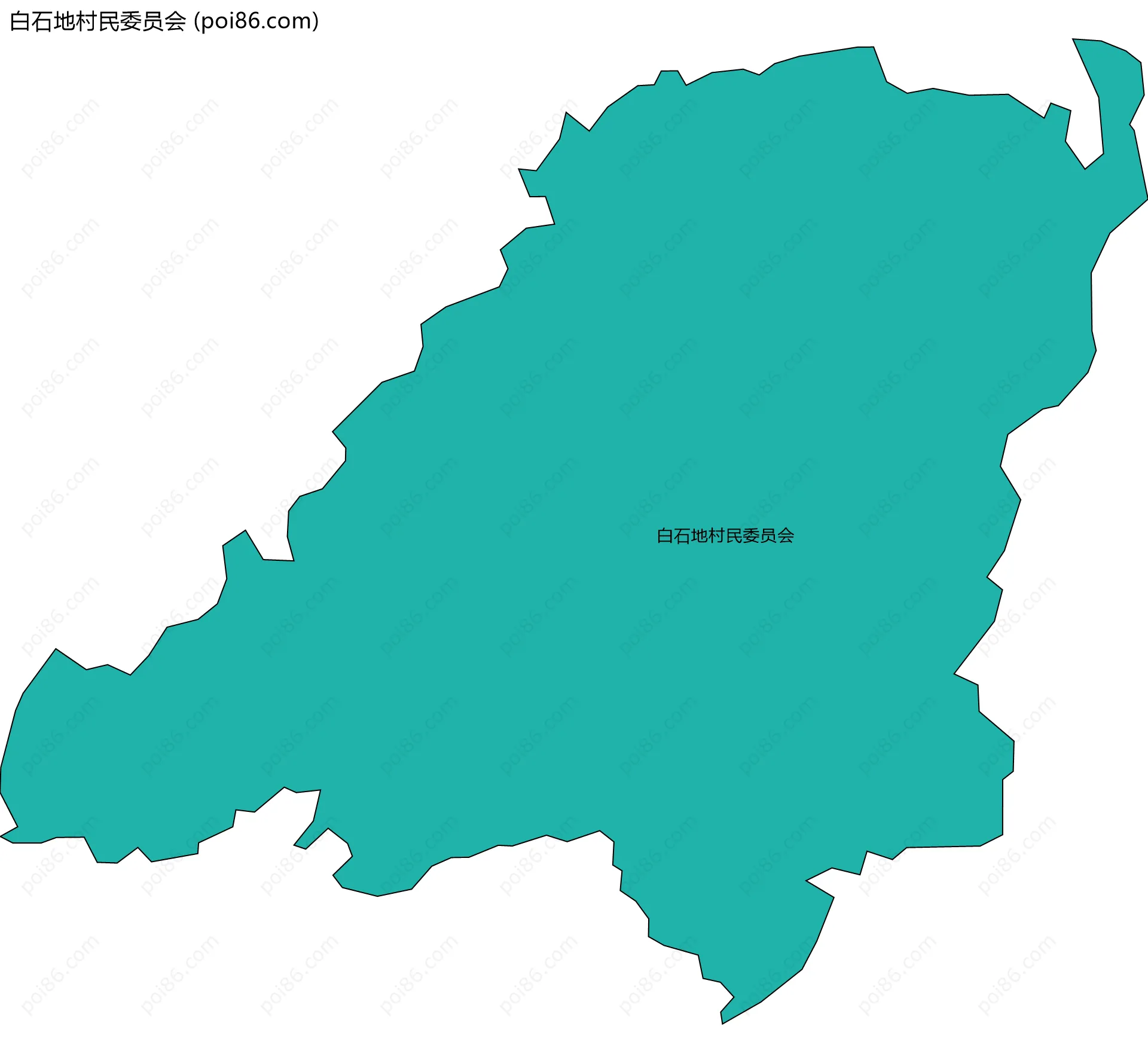 白石地村民委员会边界地图
