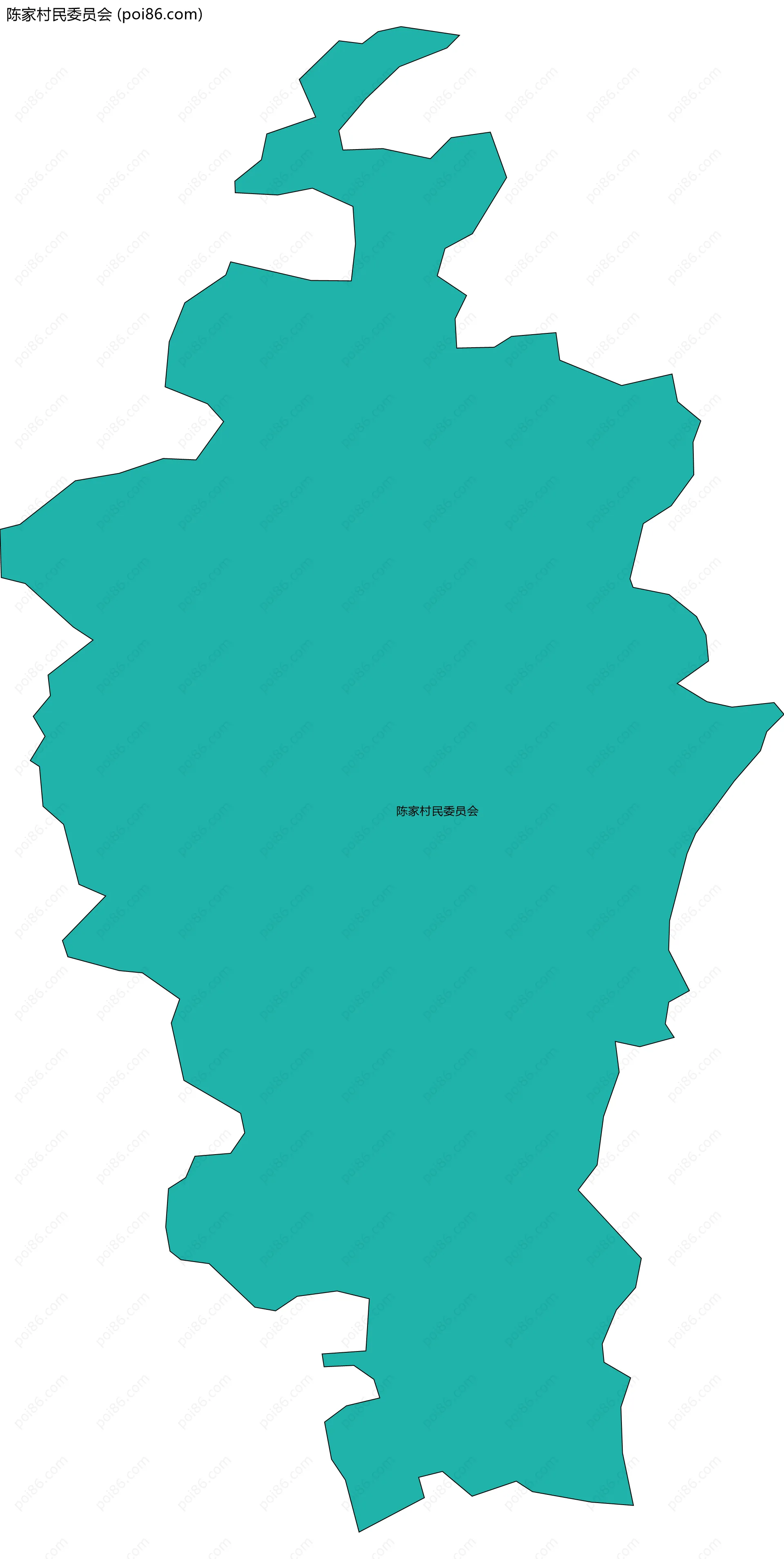 陈家村民委员会边界地图