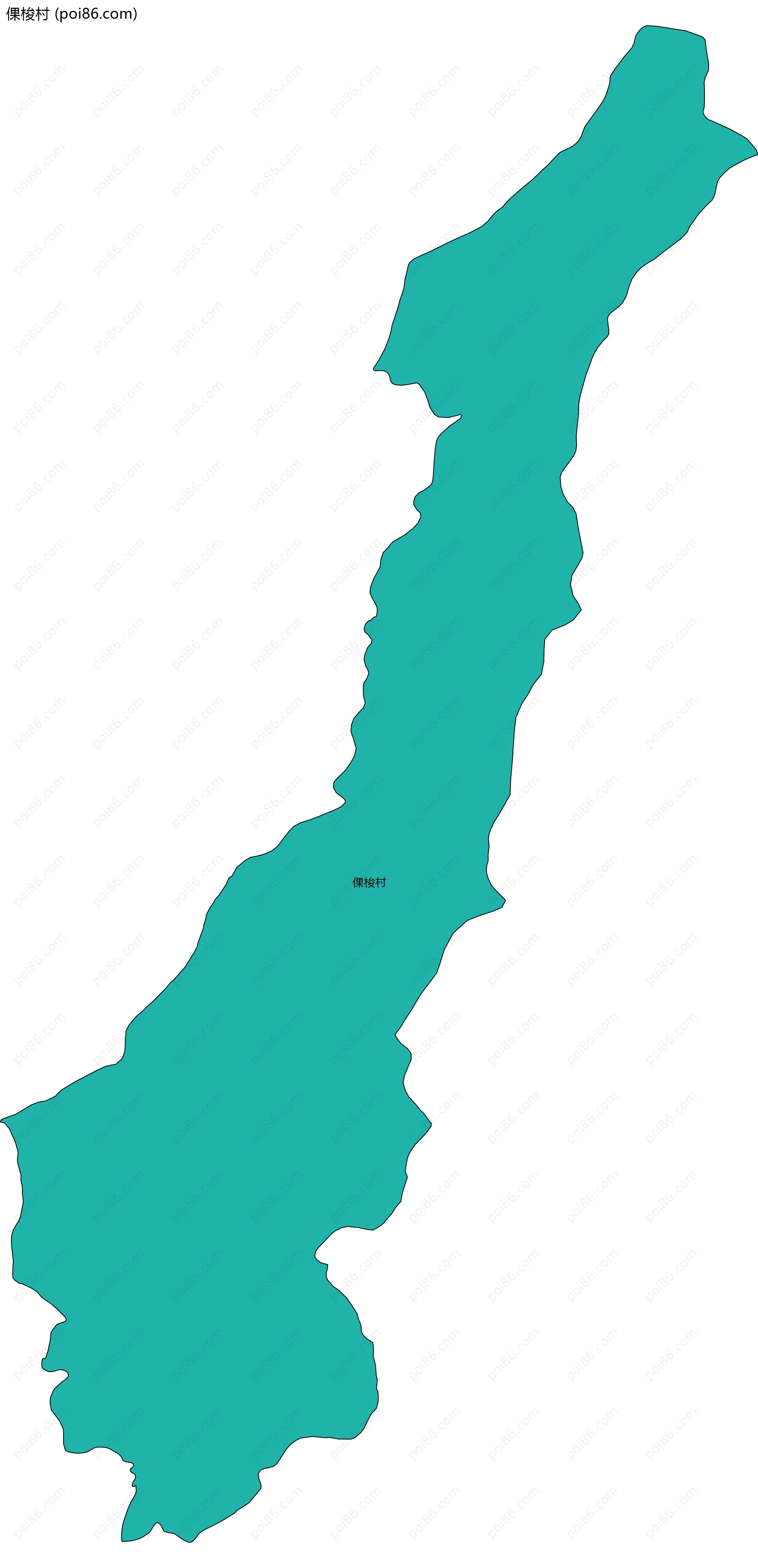 倮梭村边界地图