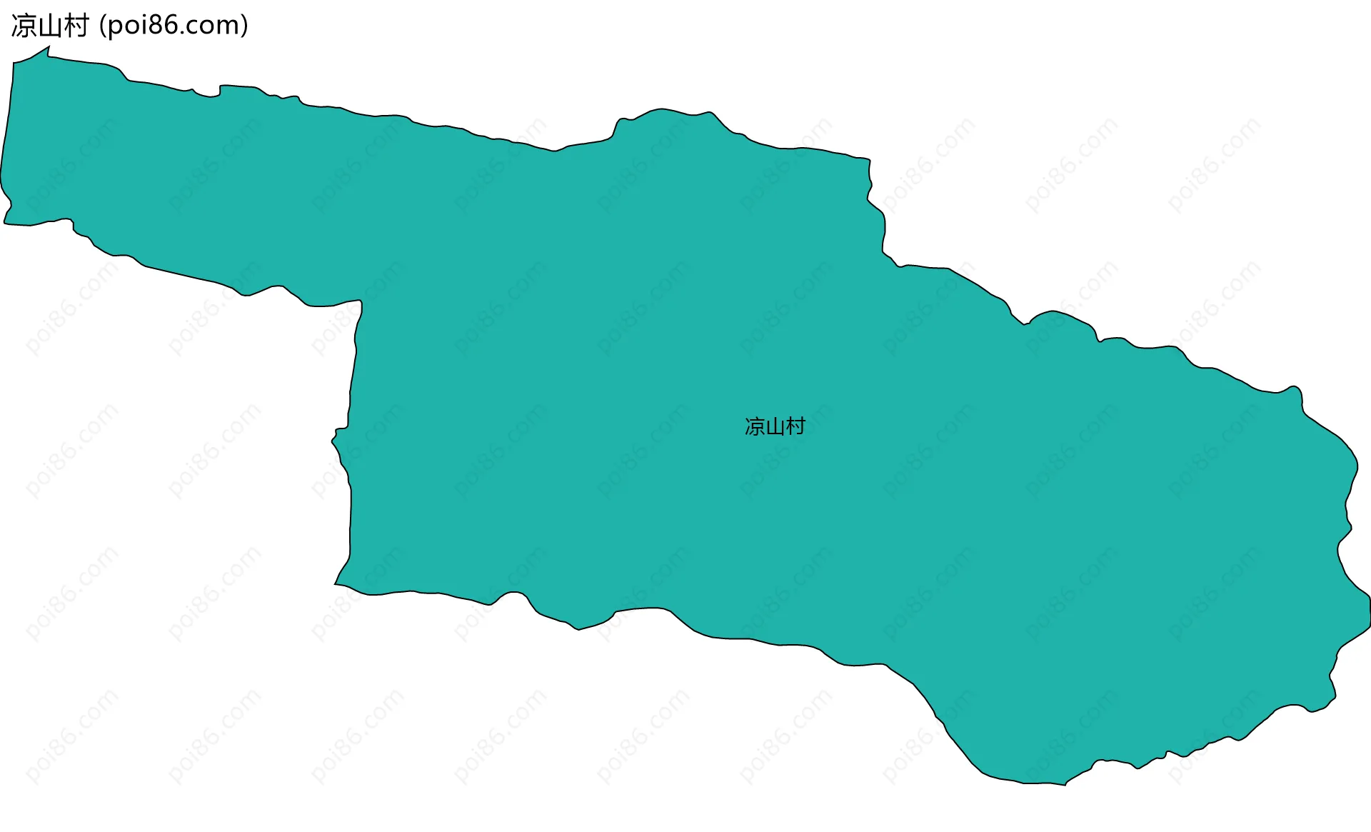 凉山村边界地图