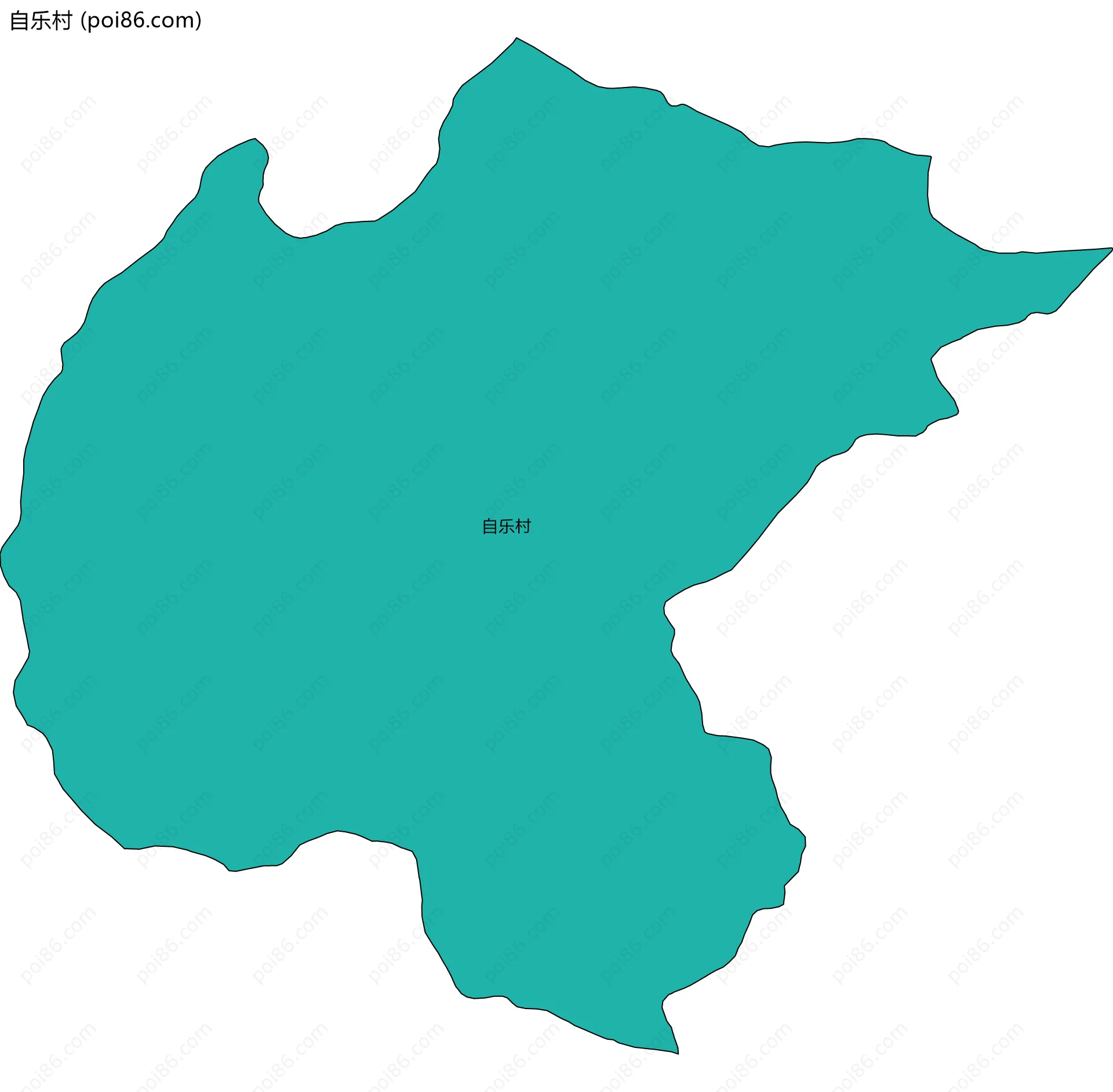 自乐村边界地图